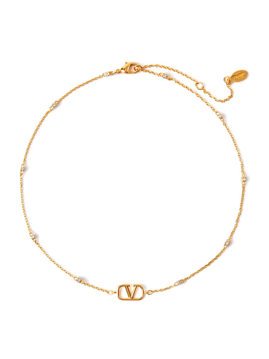 Valentino Garavani Mini VLogo Signature Necklace In Metal