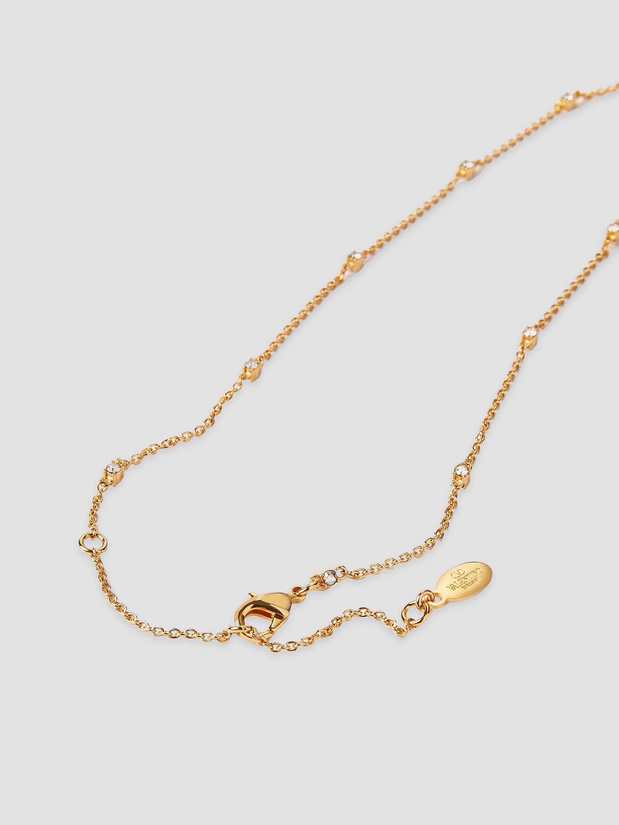 Valentino Garavani Mini VLogo Signature Necklace In Metal And