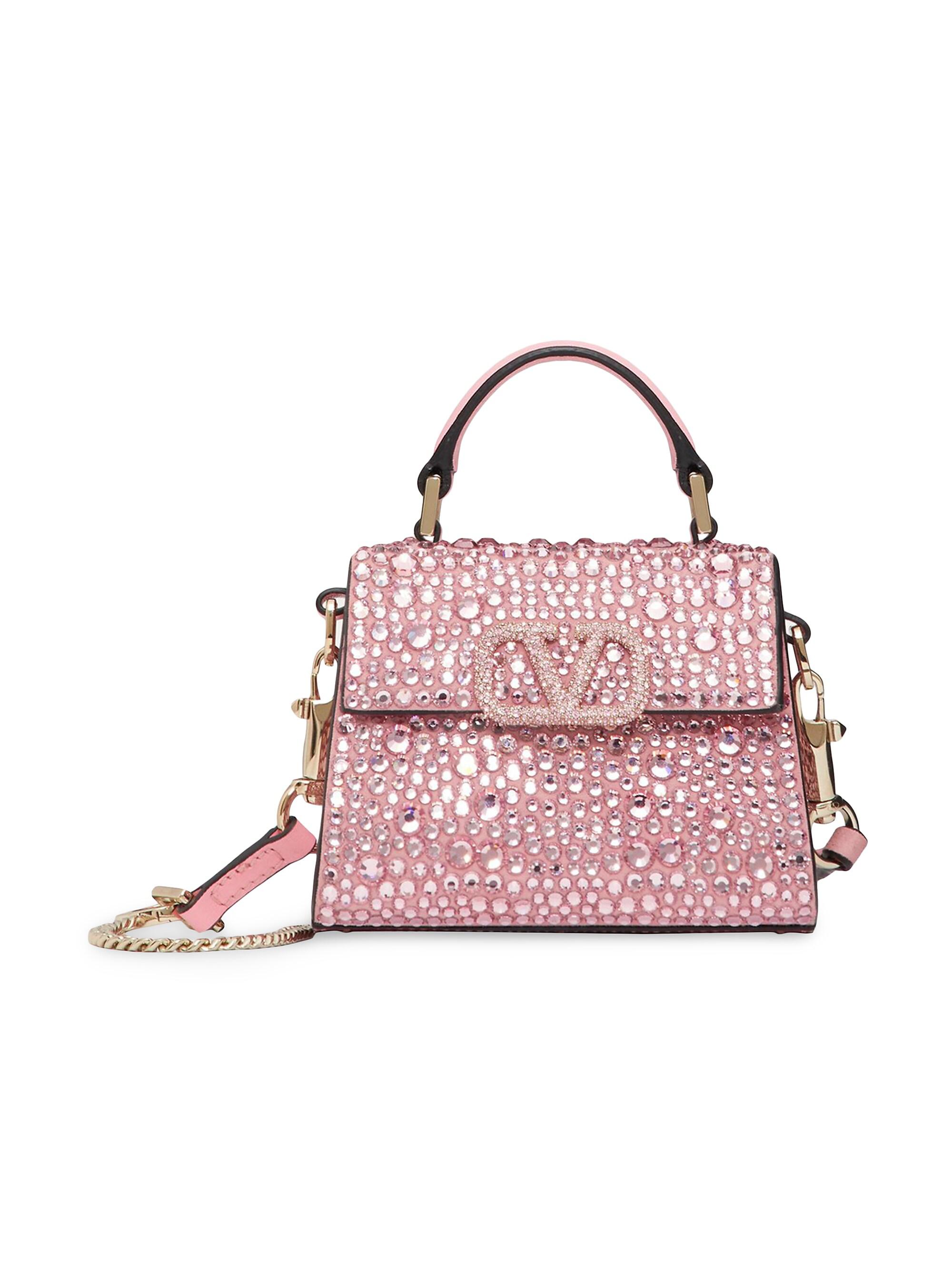 Valentino Garavani Micro V-Sling Embroidered Handbag | Saks Fifth