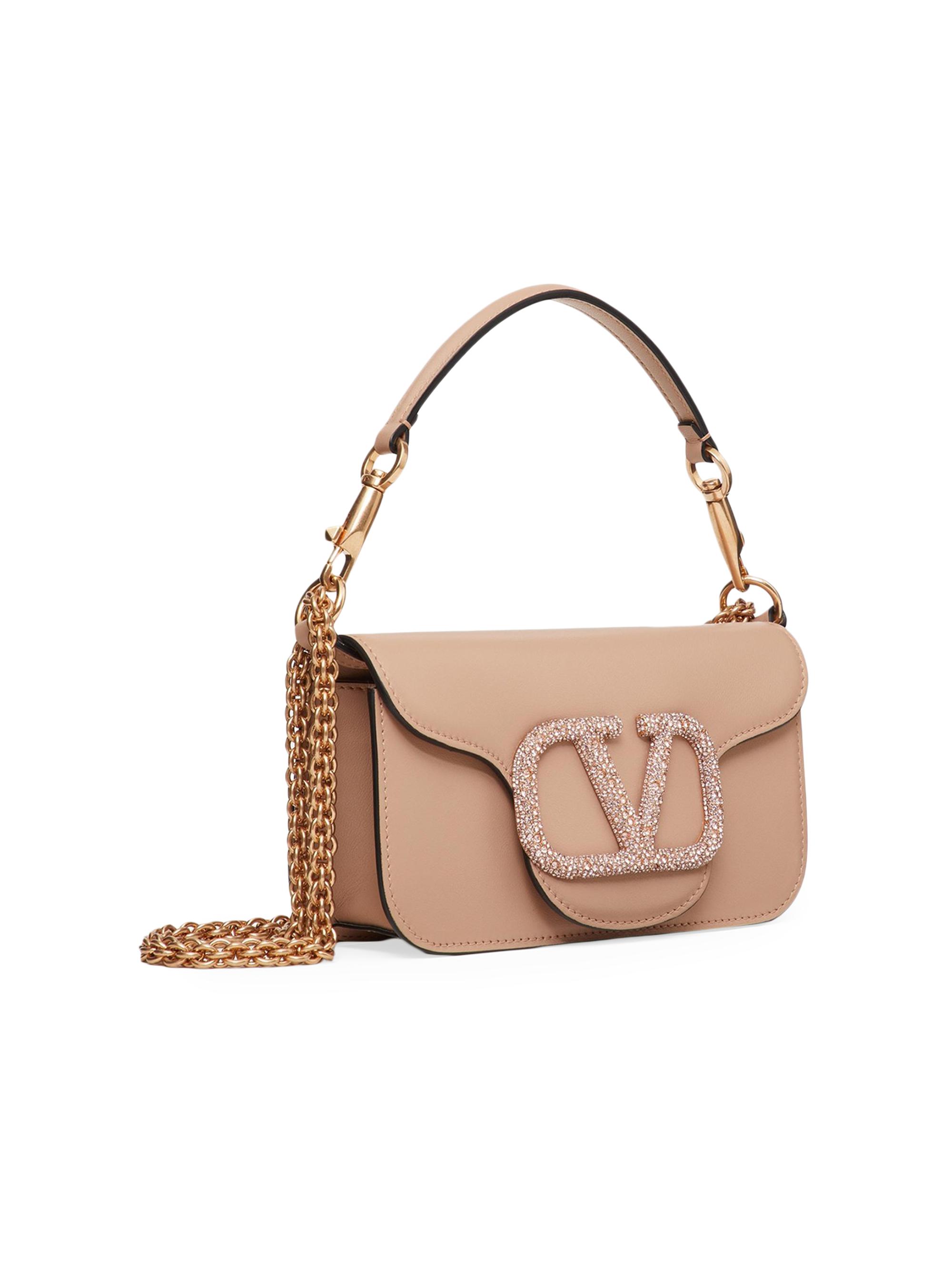 Valentino Garavani Women's Locò  Shoulder Bag With Jewel Logo - Rose Cannelle
