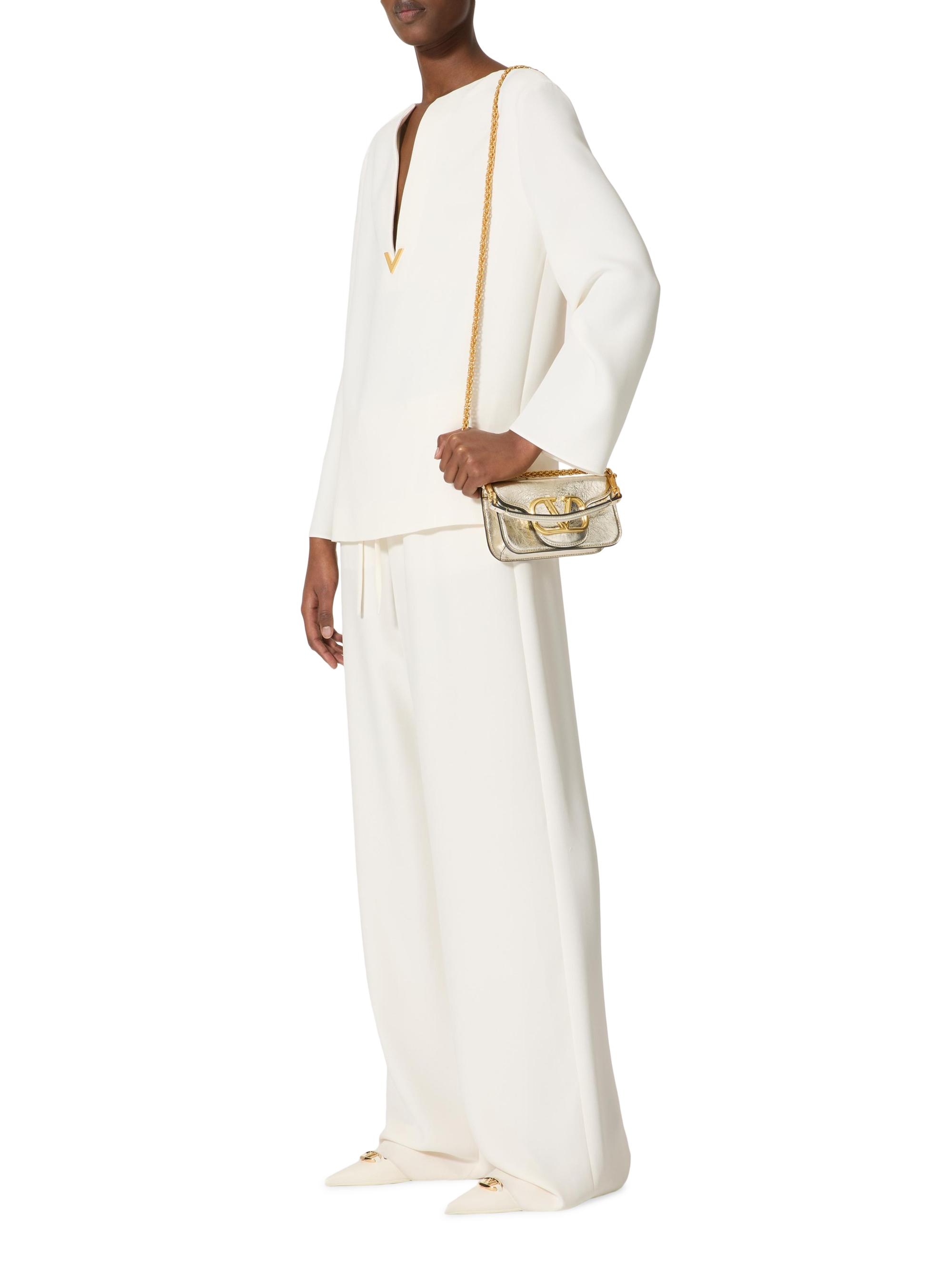 Valentino Garavani Small Locò Metallic Calfskin Bag | Saks Fifth