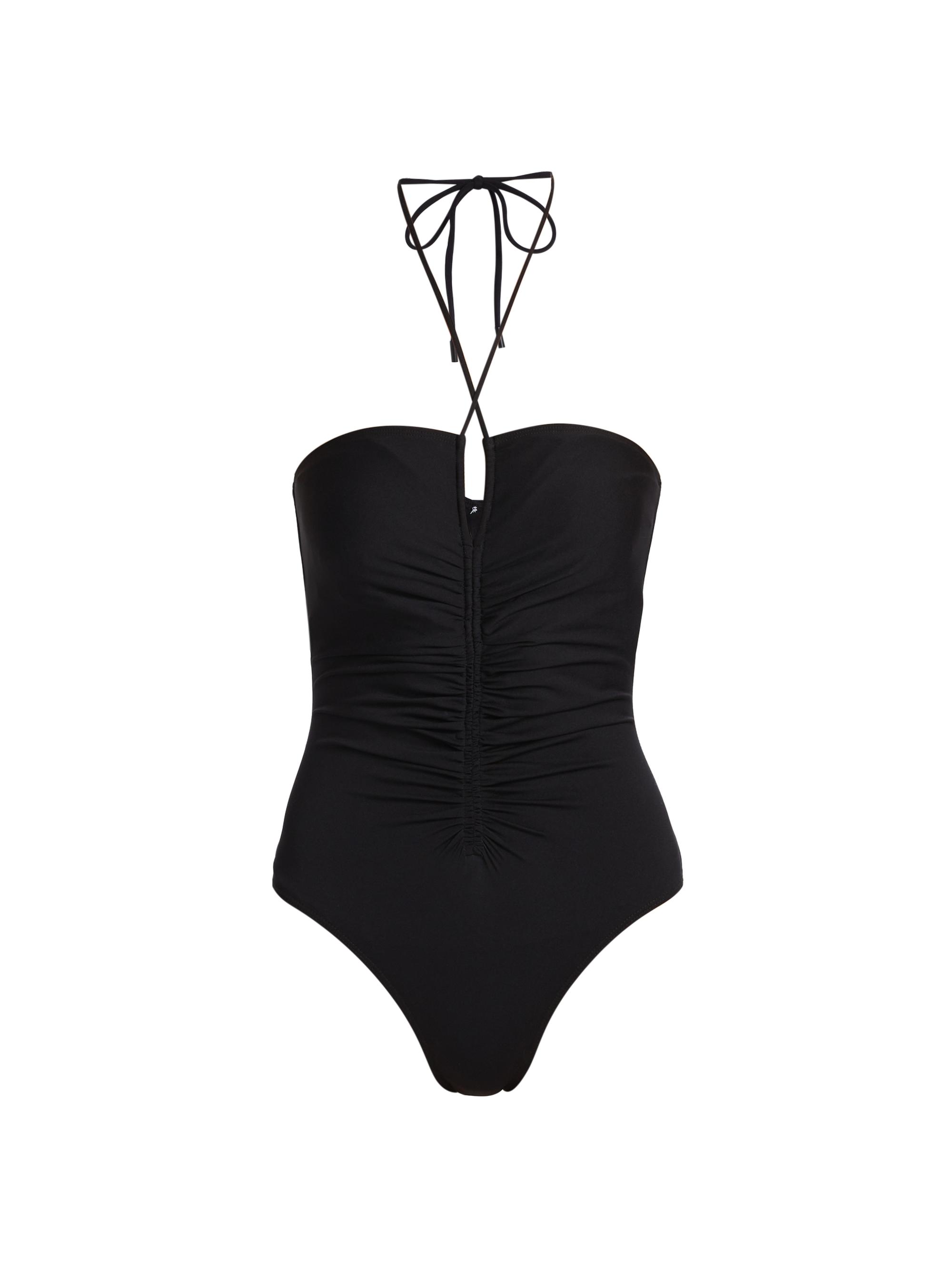 A.L.C. Women's Gabriela Ruched One-Piece Swimsuit - Black