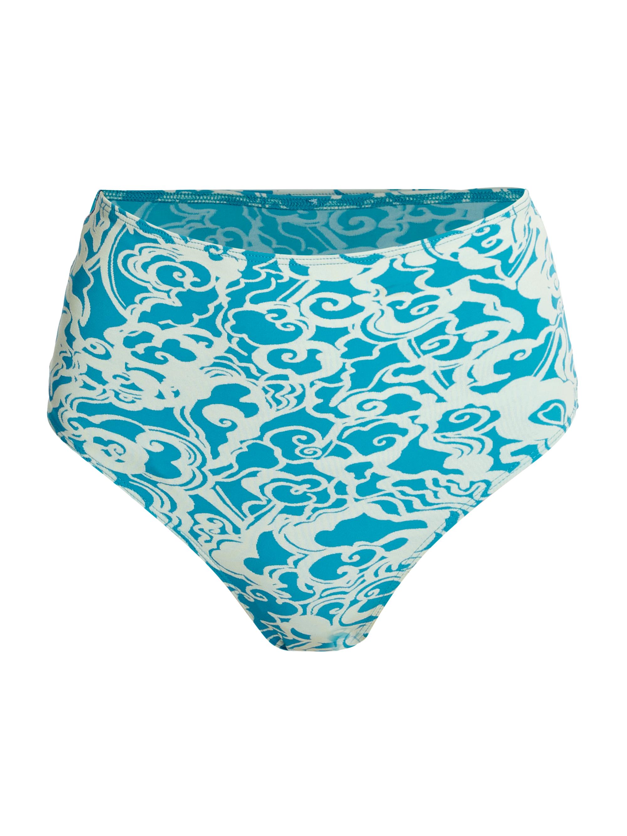 A.L.C. Women's Isla High-Rise Bikini Bottom - Scone Blue