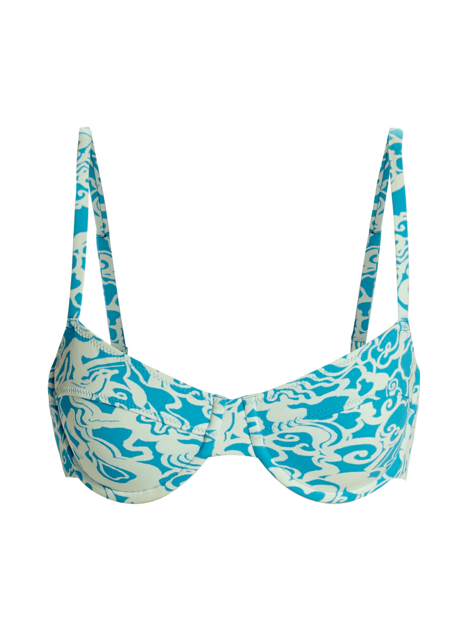 A.L.C. Women's Dylan Balconette Bikini Top - Scone Blue