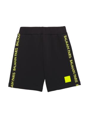 Balmain Kids logo-print track shorts - Black