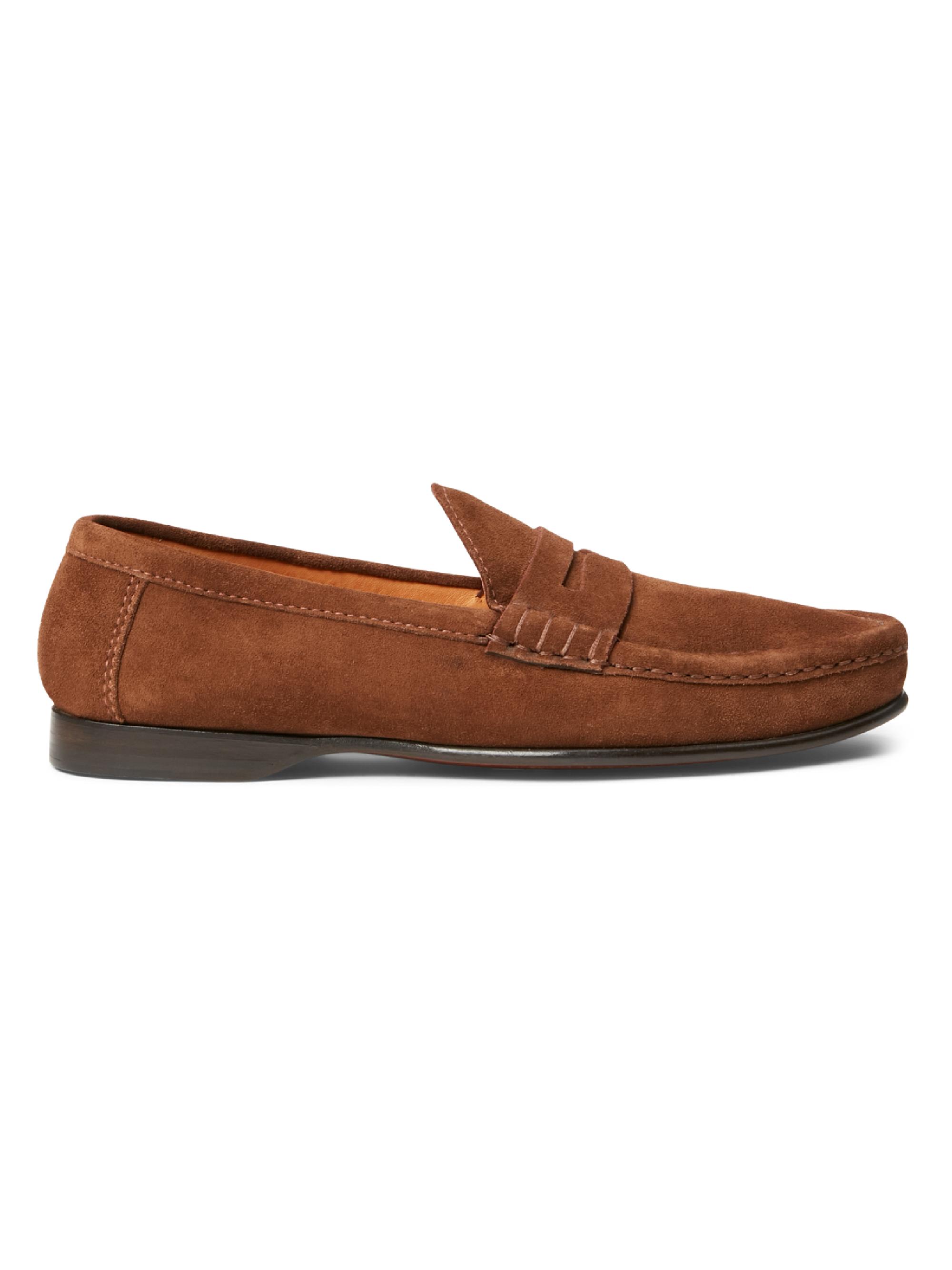 Ralph Lauren Purple Label Men's Chalmers Suede Loafers - Chestnut