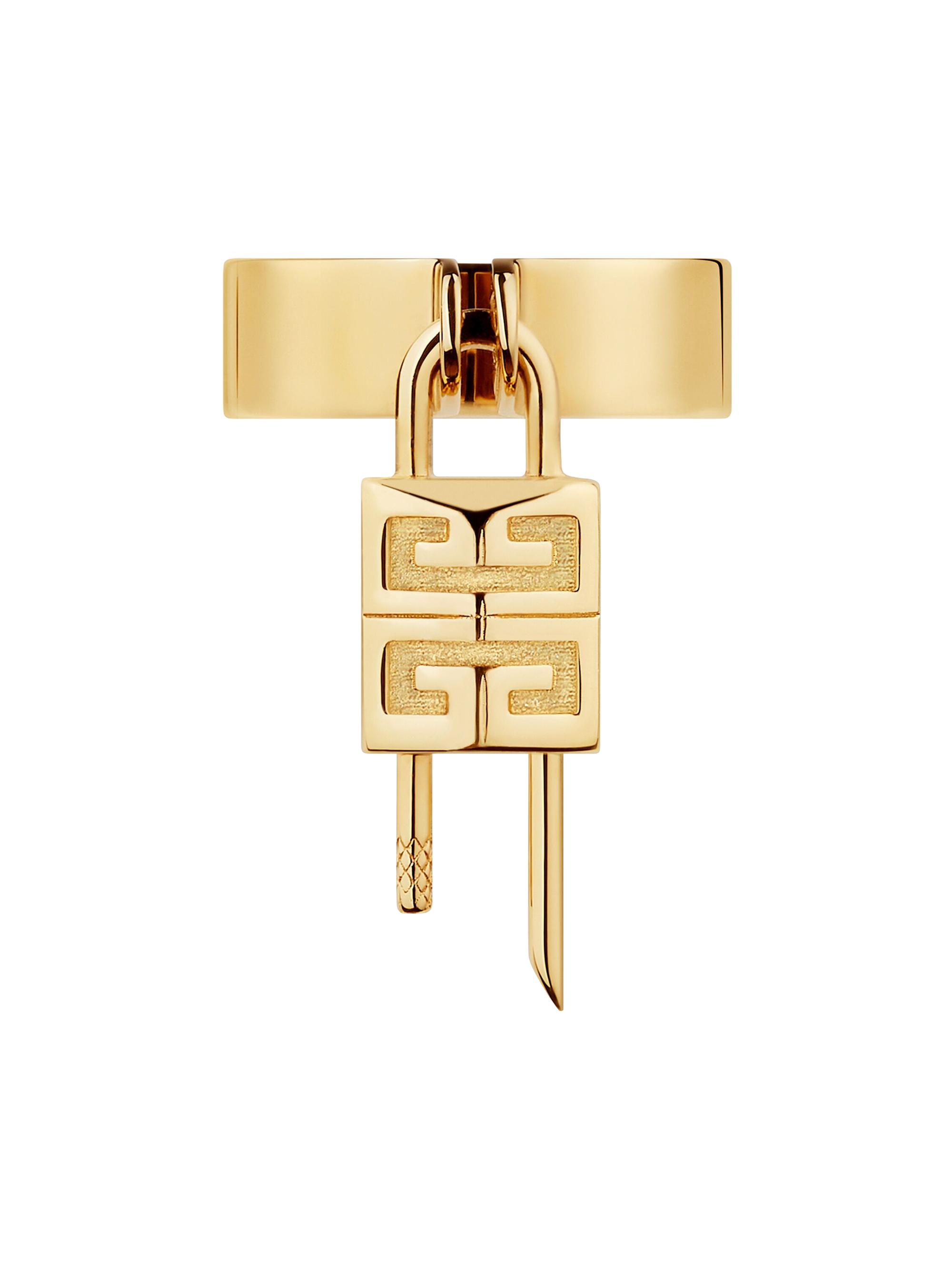 Givenchy Women's Mini Lock Ring In Metal - Golden Yellow