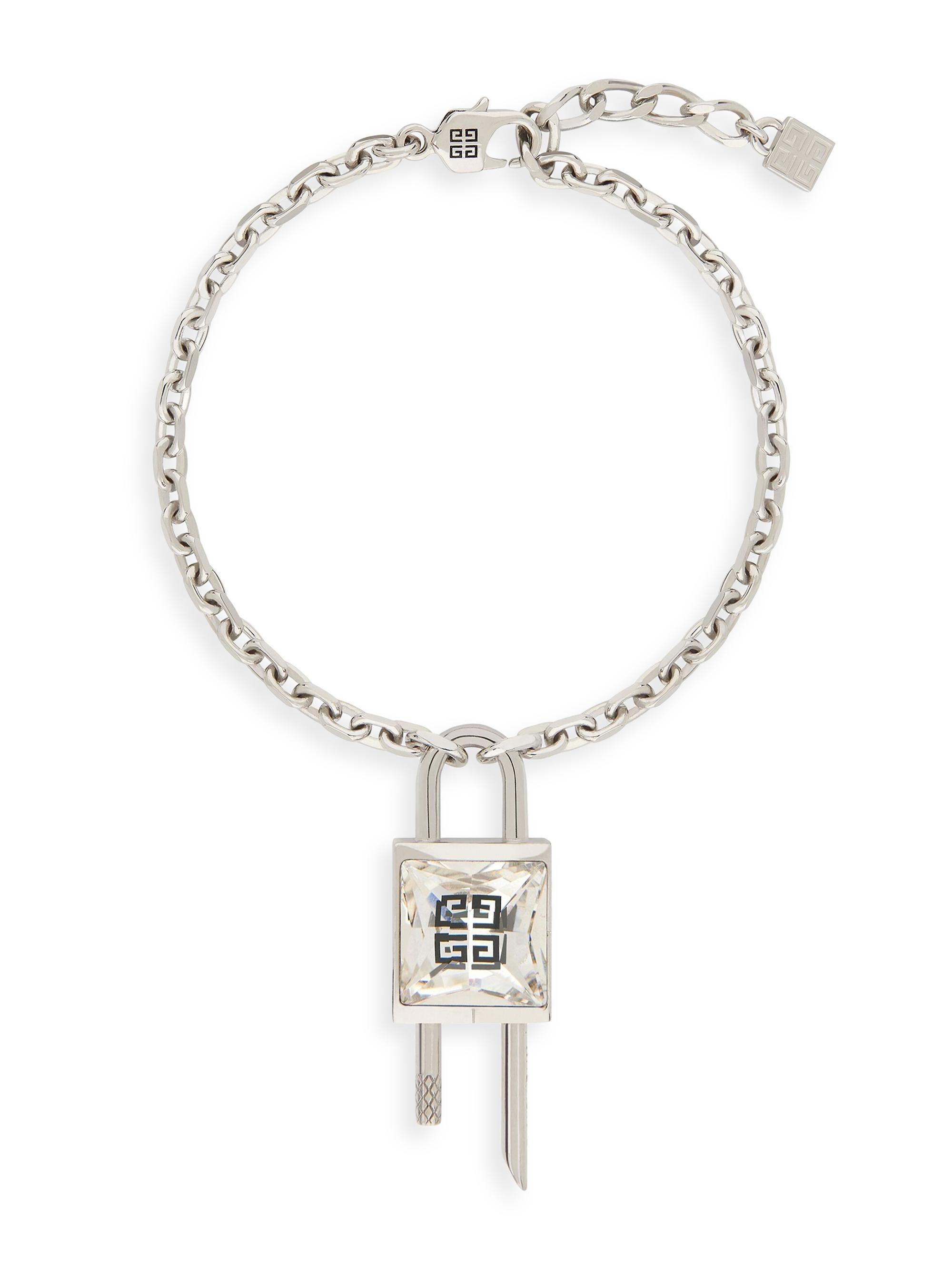 Givenchy Women's Mini Lock Bracelet In Metal With Crystal - Silvery