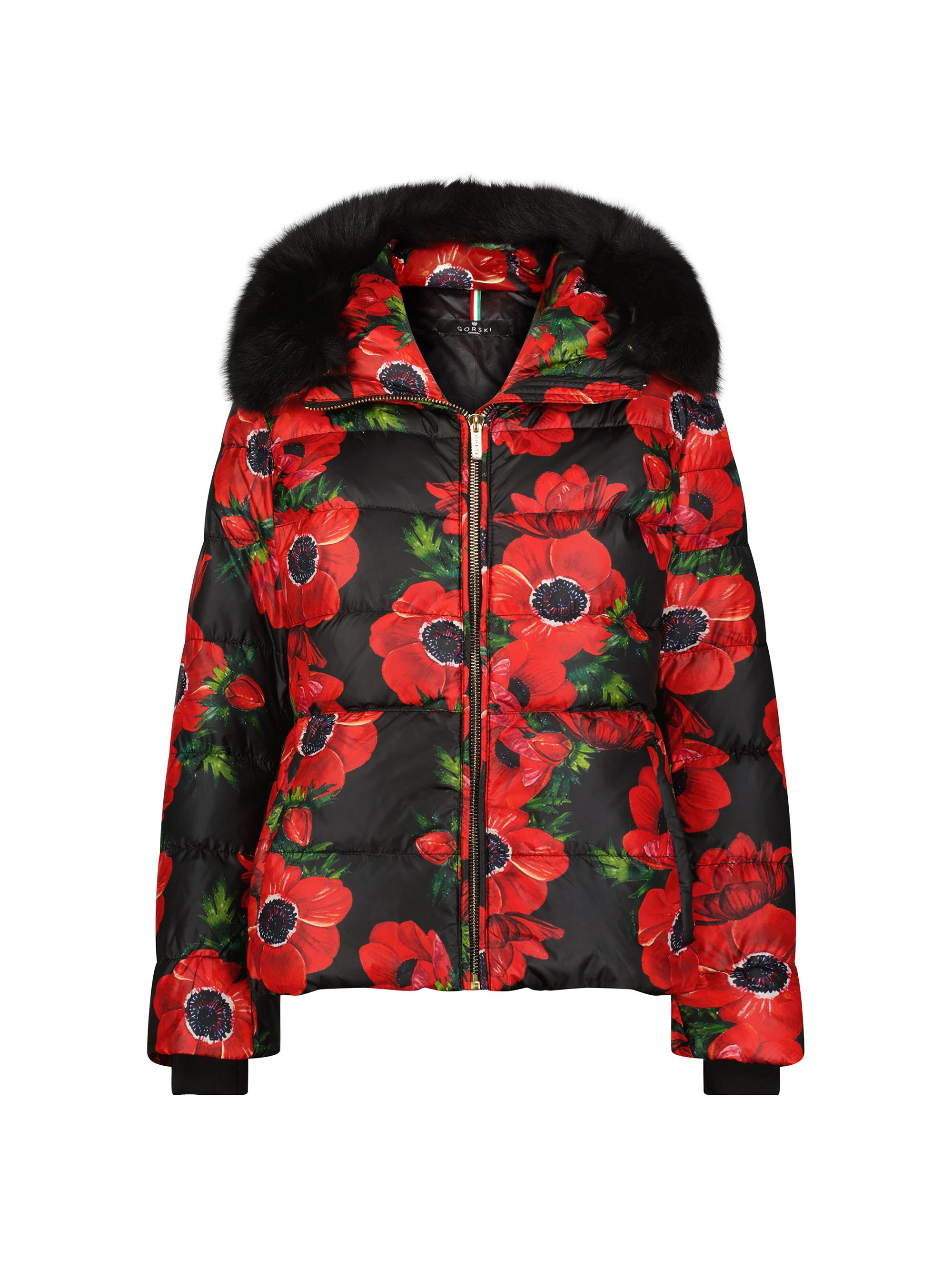 Gorski Women's Apres-Ski Printed Jacket - Black Poppy