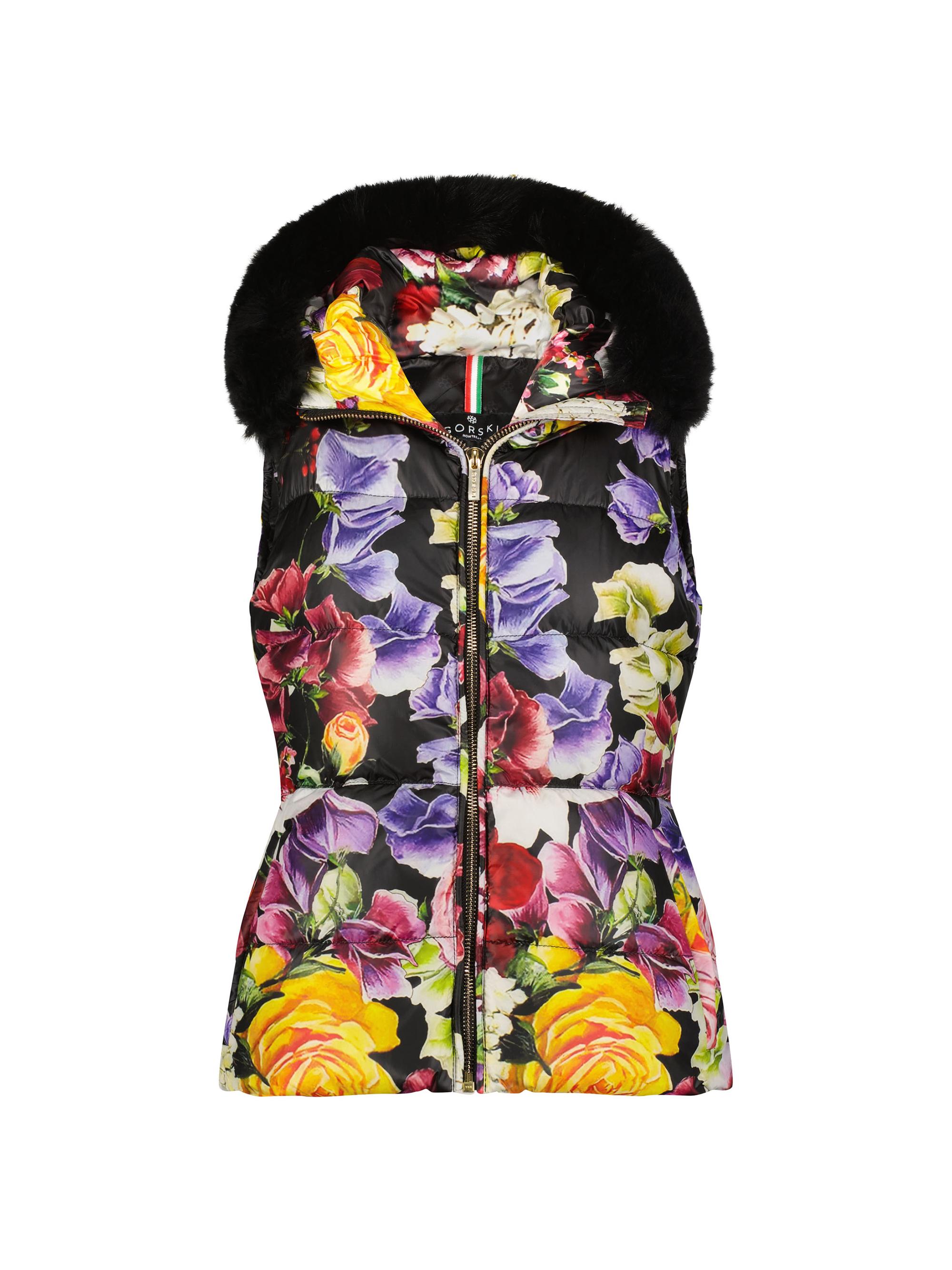 Gorski Women's Apres-Ski Printed Vest - Black Floral