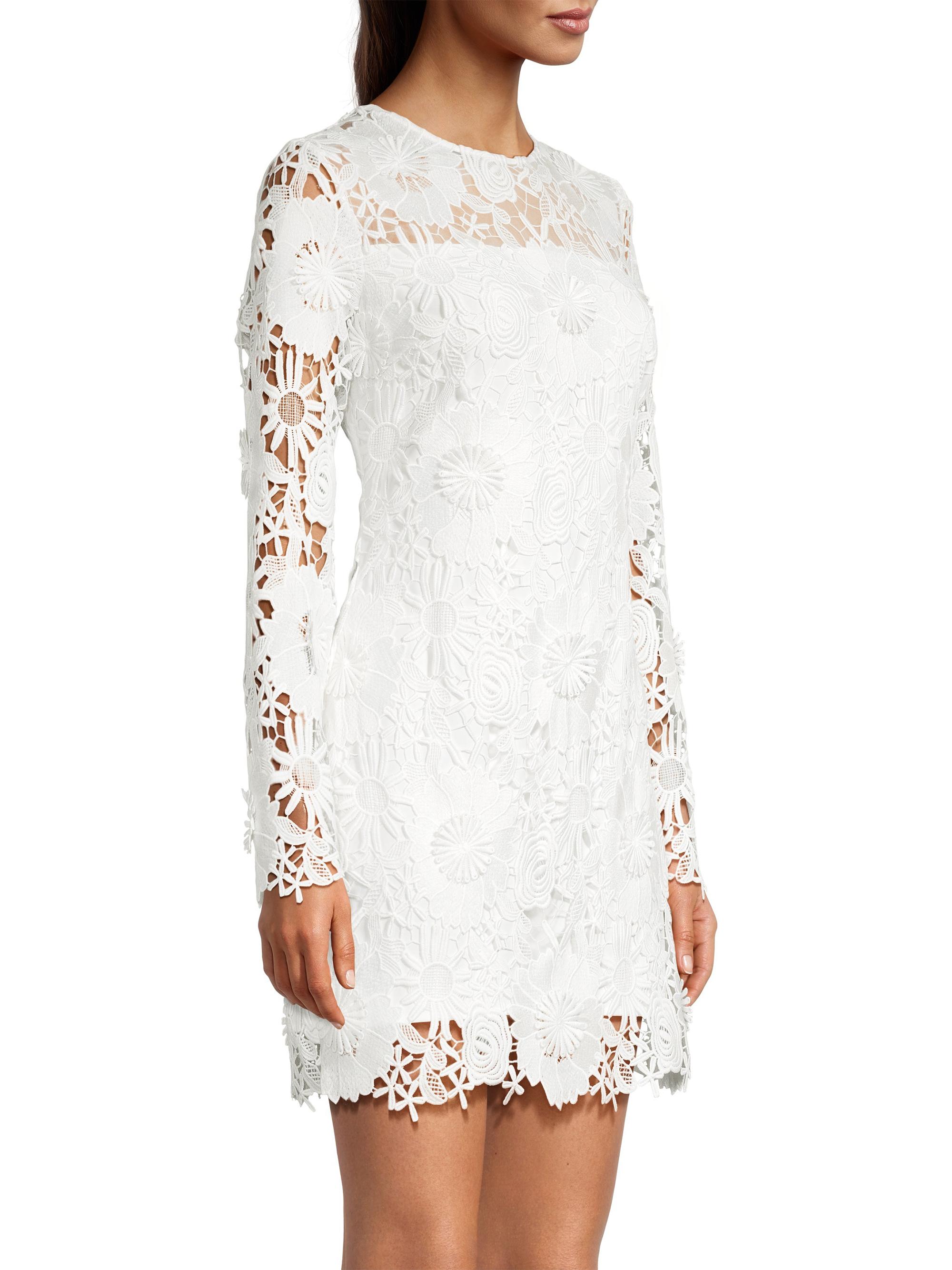 Milly Nessa 3D Lace Minidress | Saks Fifth Avenue