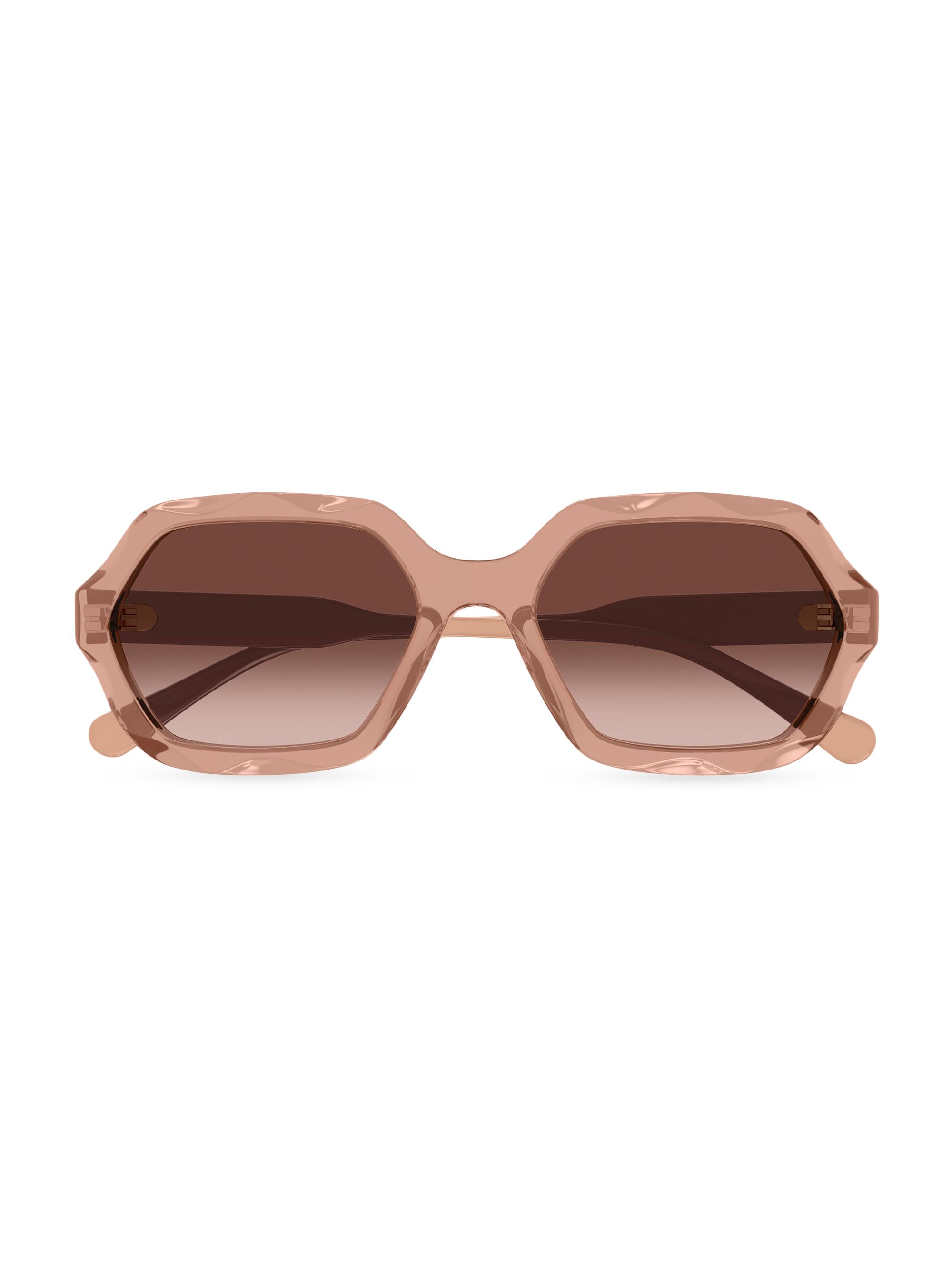 Chloé Women's Olivia 56MM Acetate Rectangular Sunglasses - Taupe Brown Gradient