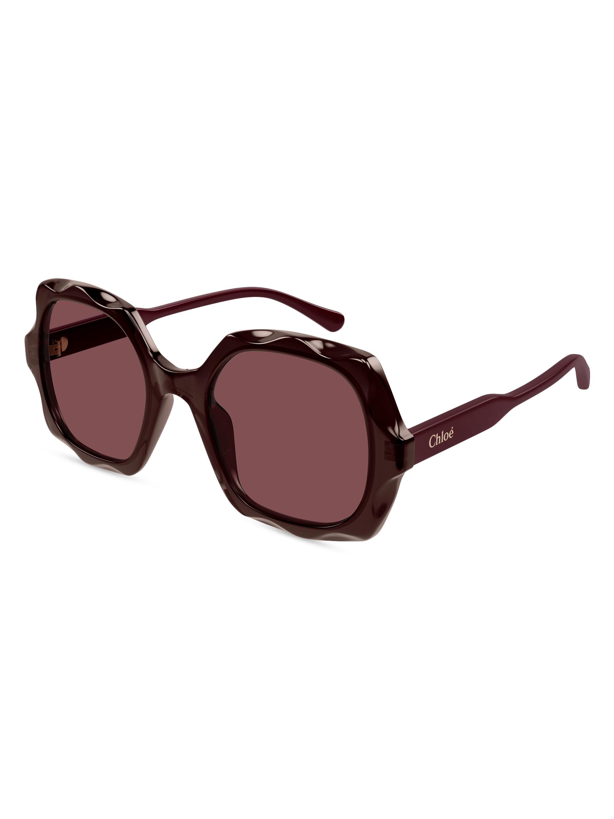 Chloé Women's Olivia 53MM Acetate Square Sunglasses - Maroon Purple