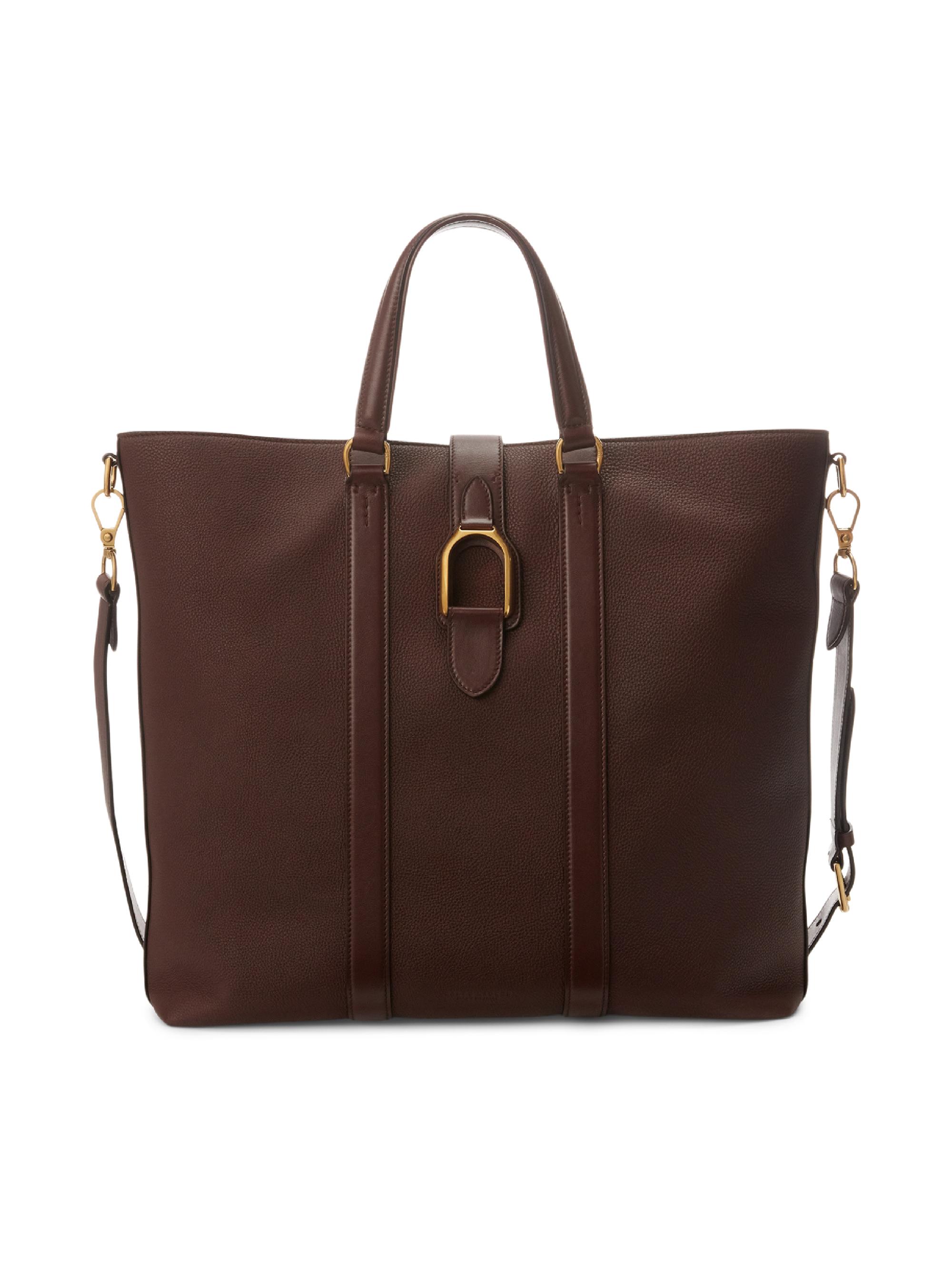 Ralph Lauren Purple Label Men's Wellington Leather Tote bag - Dark Brown