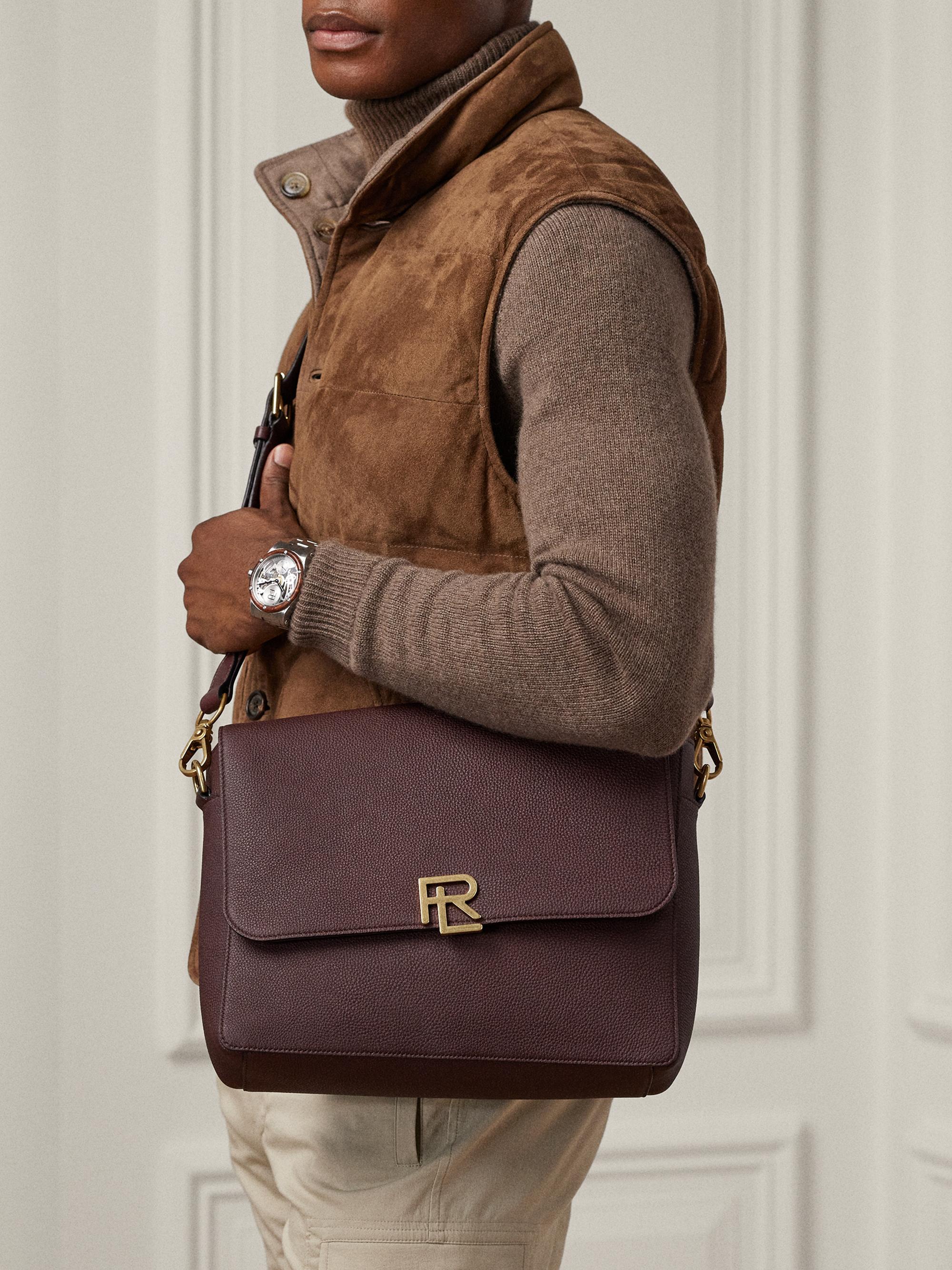 Ralph Lauren Purple Label Pebbled Leather Briefcase | Saks