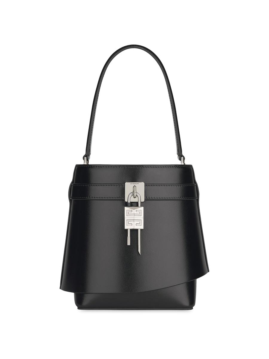 【GIVENCHY】SHARK LOCK MICRO BUCKET BAG Givenchy Shark Lock Micro Bucket Bag in Metallized Laminated