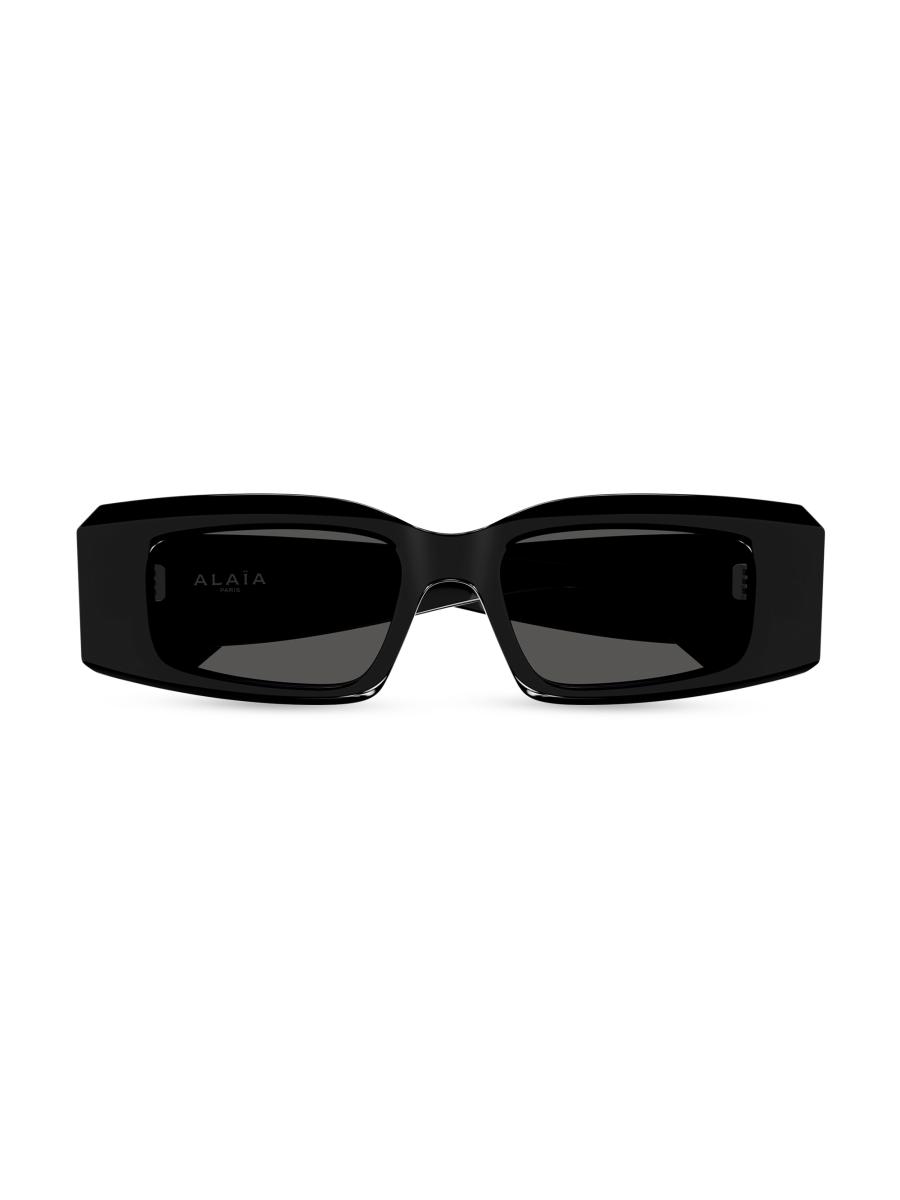 Alaïa Lettering Logo 53MM Geometric Sunglasses | Saks Fifth