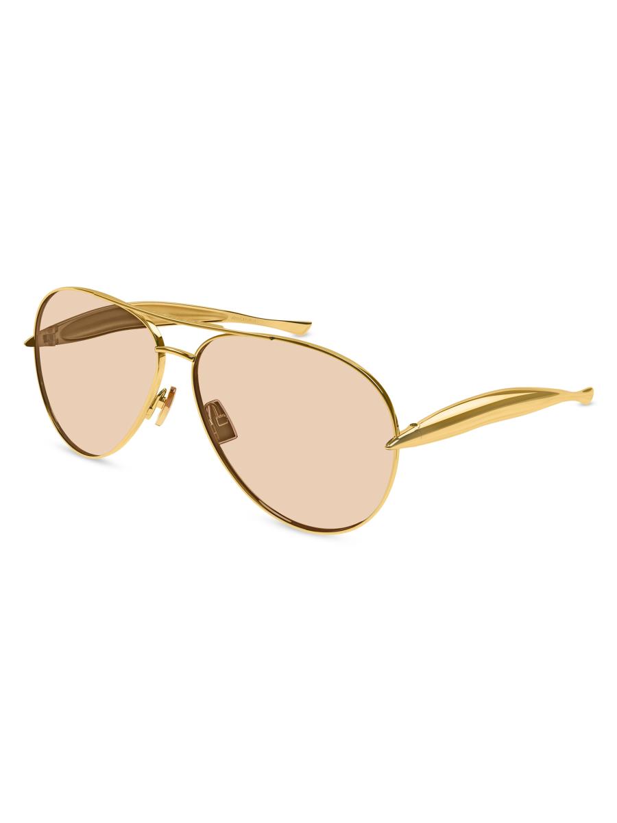 BOTTEGA VENETA/ボッテガ ヴェネタ SARDINE サングラス Bottega Veneta Sardine 64MM Pilot Sunglasses | Saks Fifth Avenue