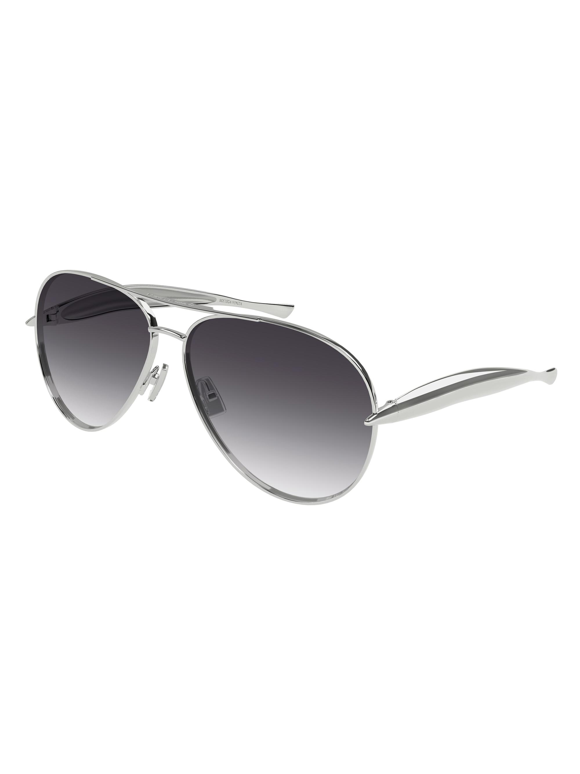 Bottega Veneta Women's Sardine 64MM Pilot Sunglasses - Silver Grey