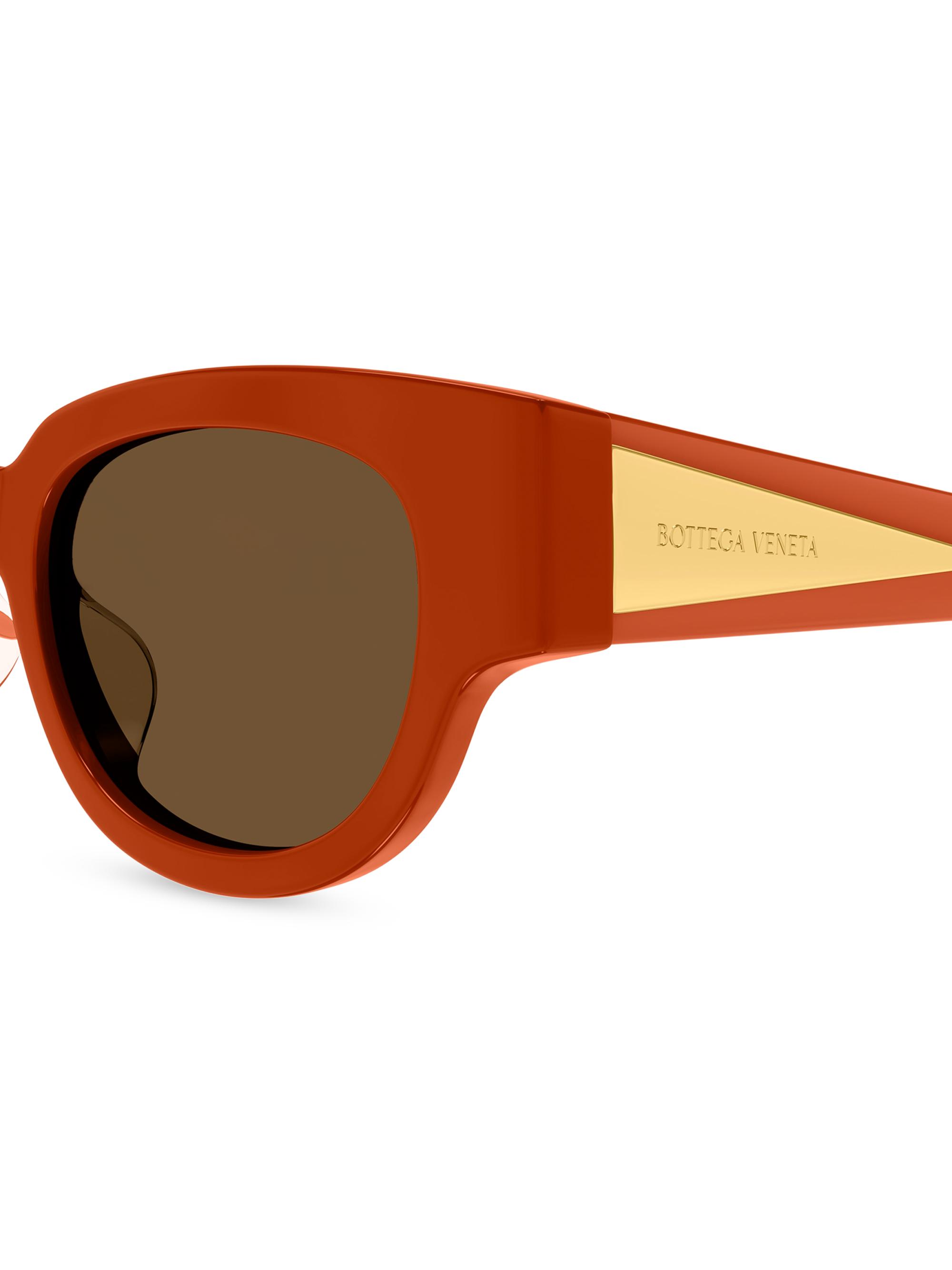 Bottega Veneta Nude Triangle 52MM Cat-Eye Sunglasses | Saks Fifth