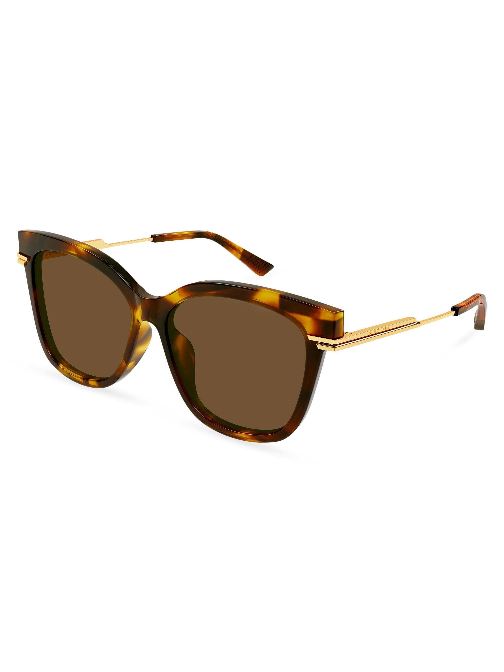 Bottega Veneta Women's Combi 57MM Cat-Eye Sunglasses - Havana Brown