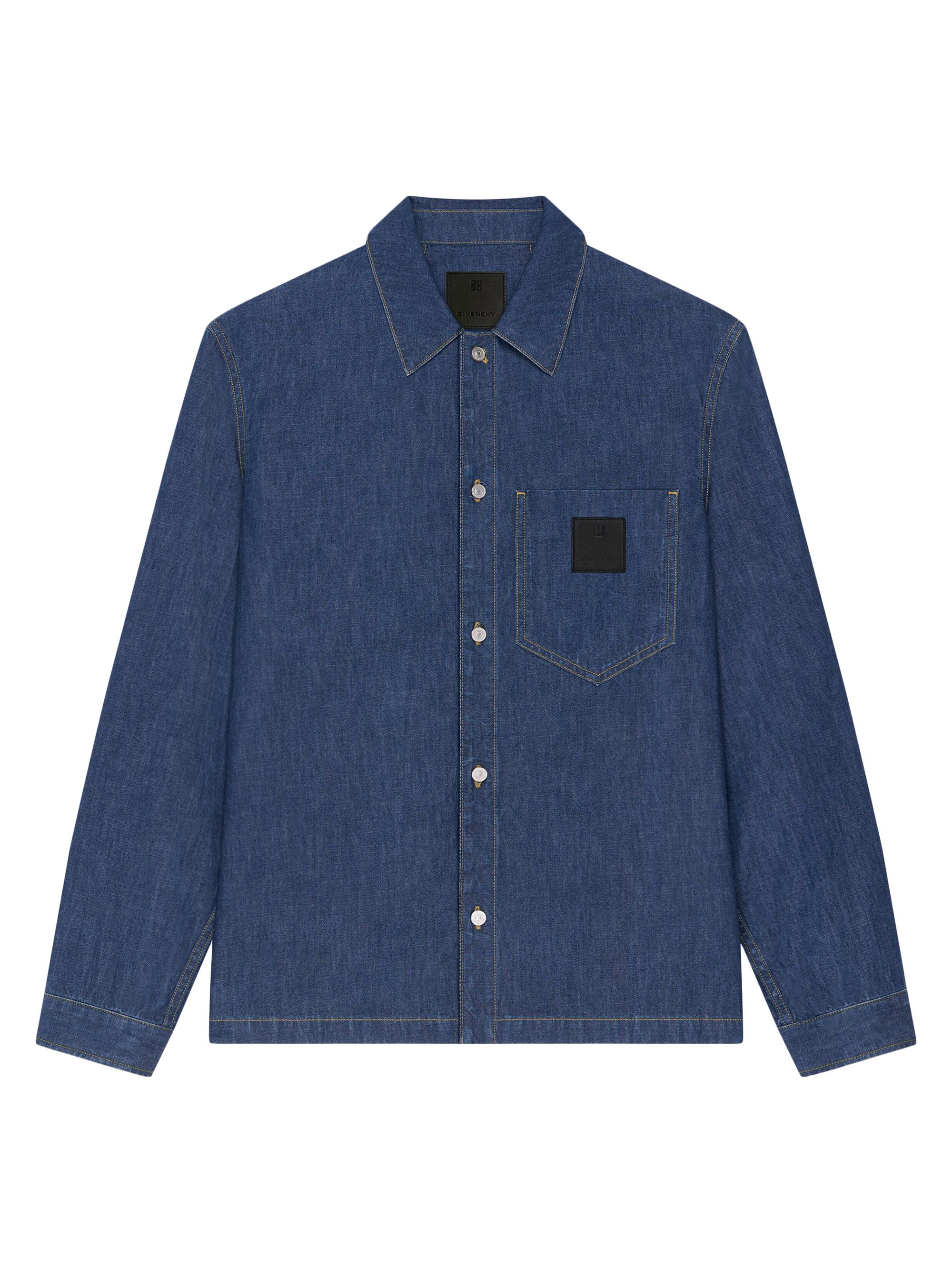 Givenchy Boxy Fit Shirt in Denim | Saks Fifth Avenue