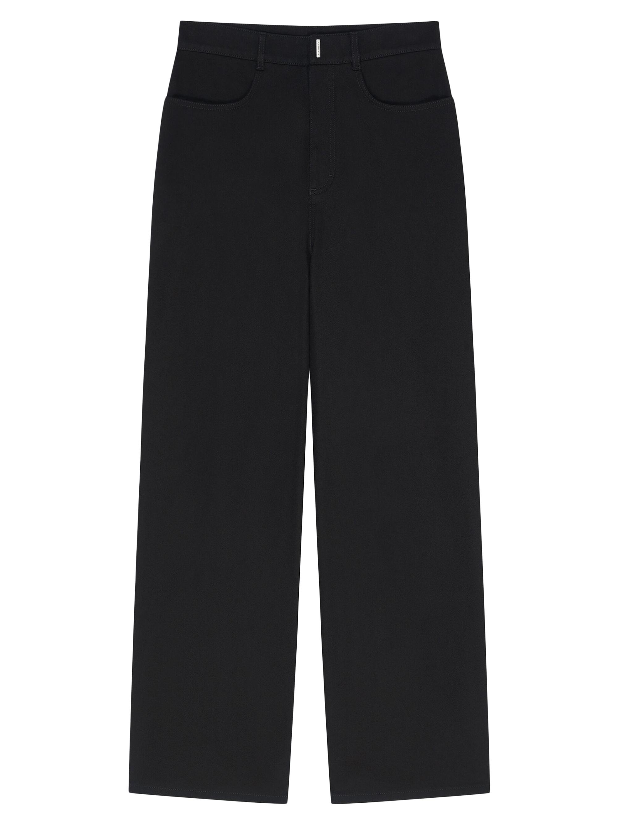 Givenchy Men's Low Crotch Wide Jeans In Denim - Black