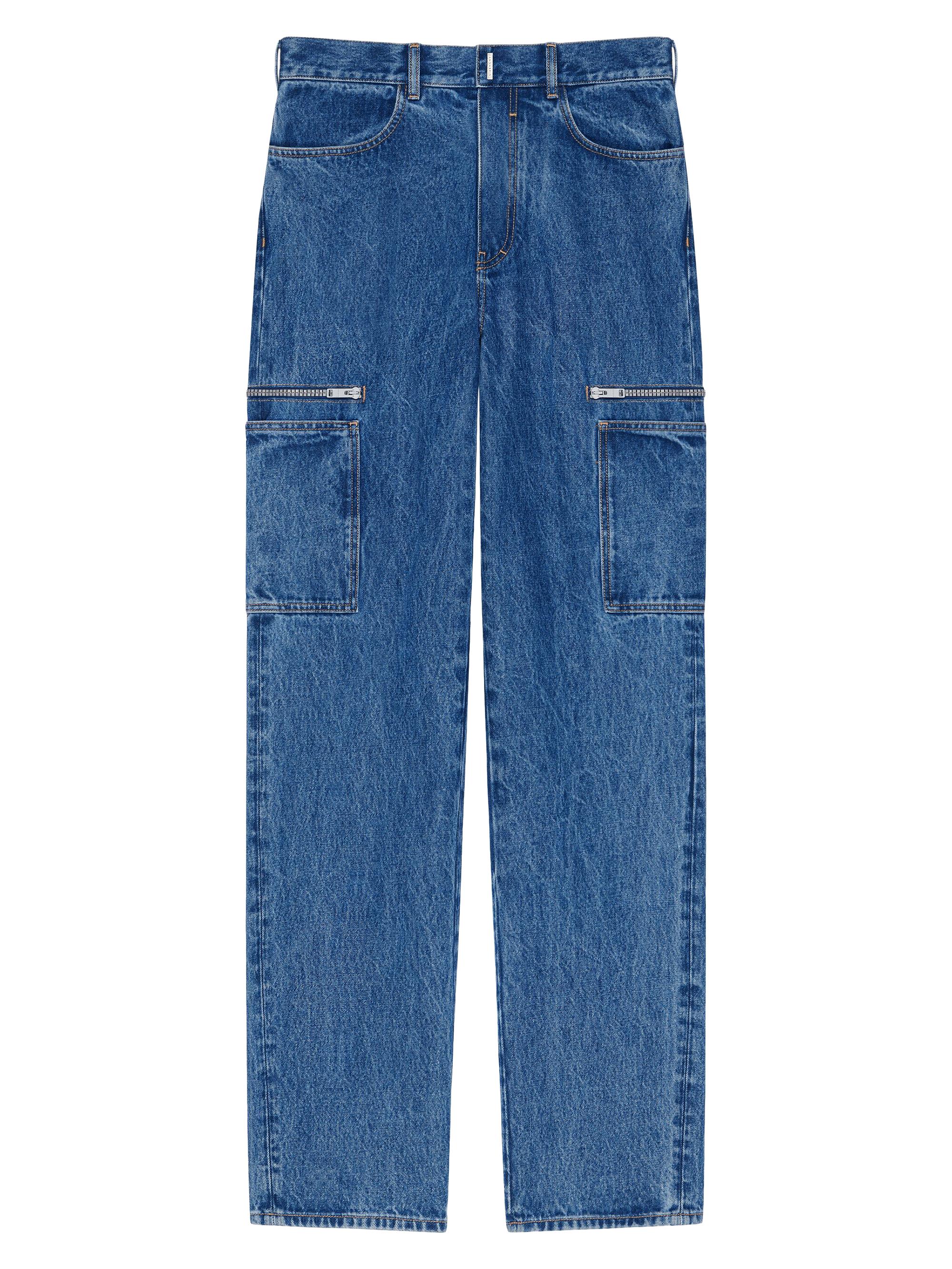 Givenchy Loose Fit Cargo Pants In Marble Denim Saks Fifth Avenue