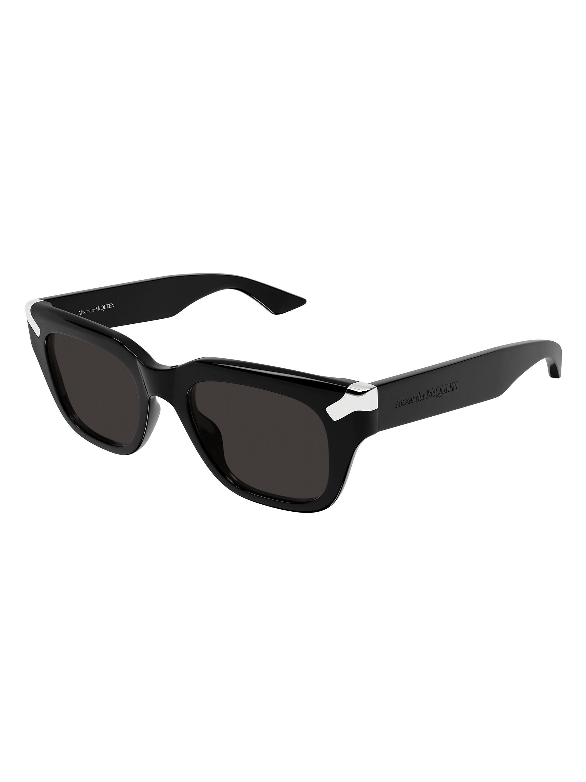 McQueen Men's Punk Rivet AM0439S 51MM Square Sunglasses - Black Dark Grey