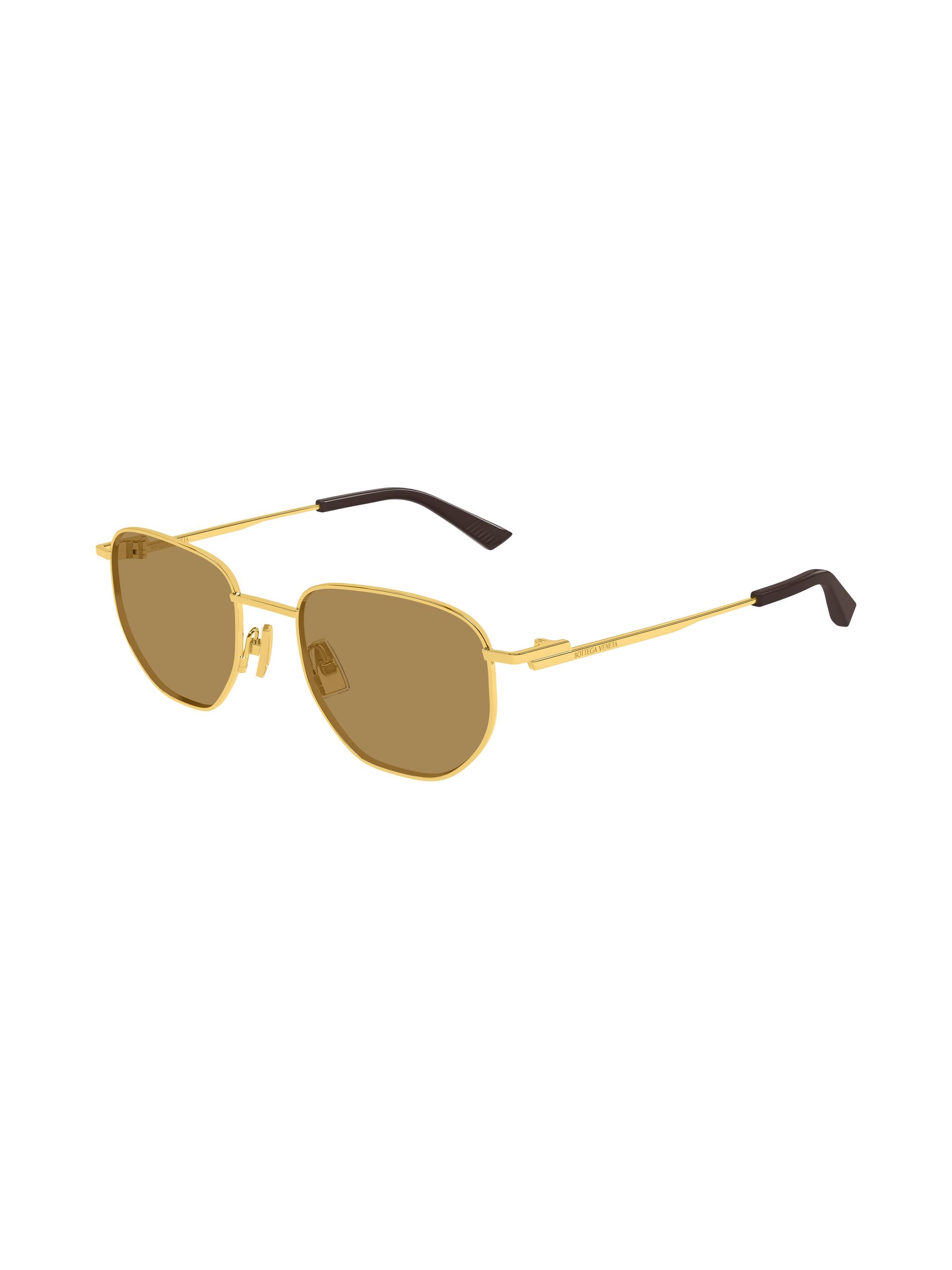 Bottega Veneta Men's Triangle Stud BV1292S 55MM Aviator Sunglasses - Gold Brown