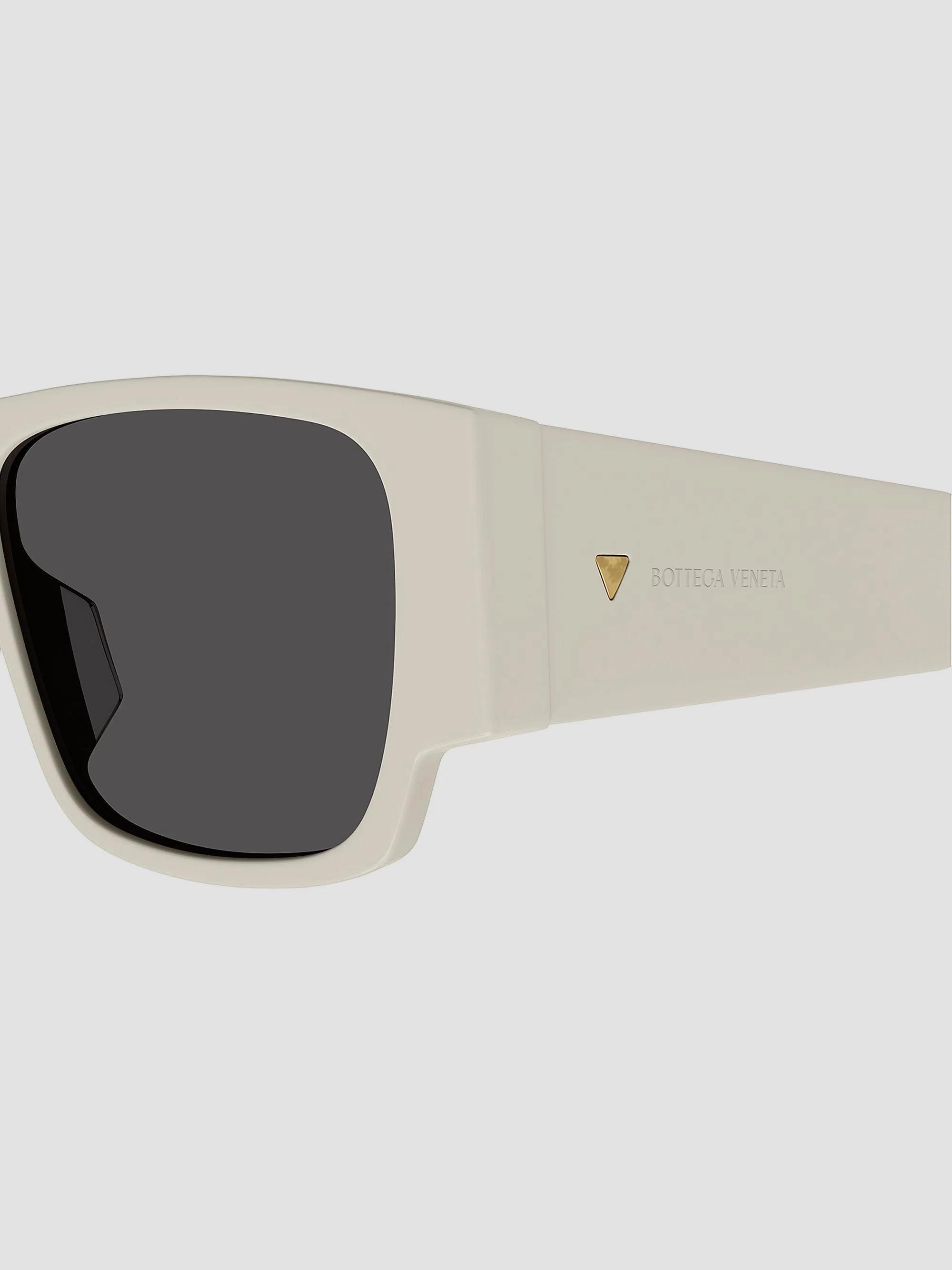 Bottega Veneta White Triangle sunglasses Bottega Veneta New Triangle Geometrical Sunglasses In Shiny  main image 3