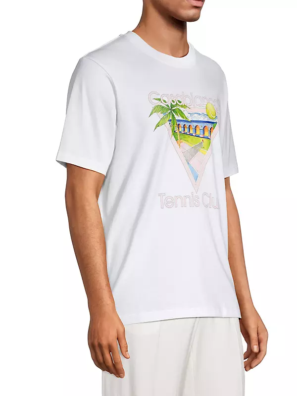 Shop Casablanca Tennis Club Cotton T-Shirt | Saks Fifth Avenue