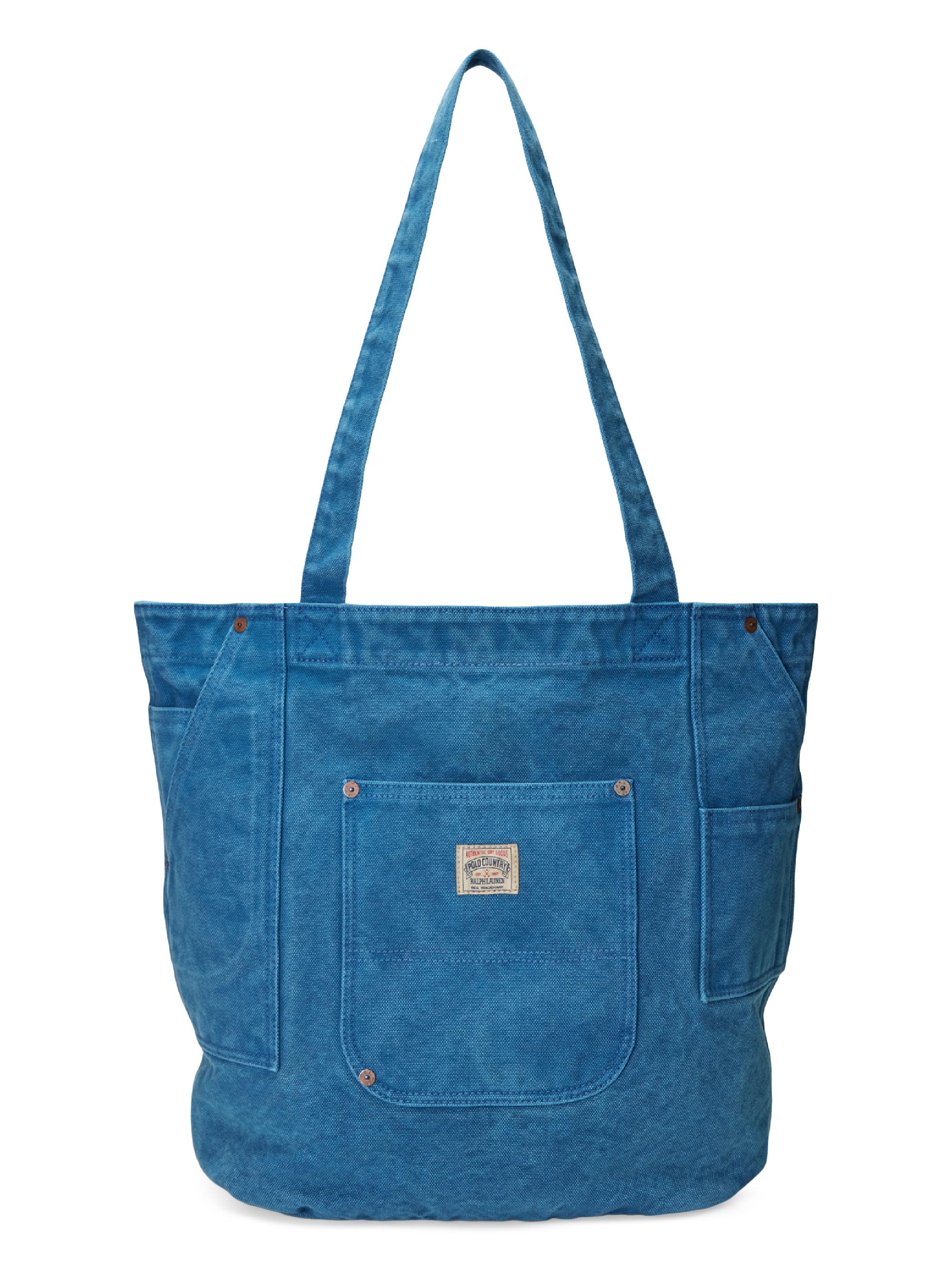 Polo Ralph Lauren Colorblocked Canvas & Leather Tote Bag | Saks