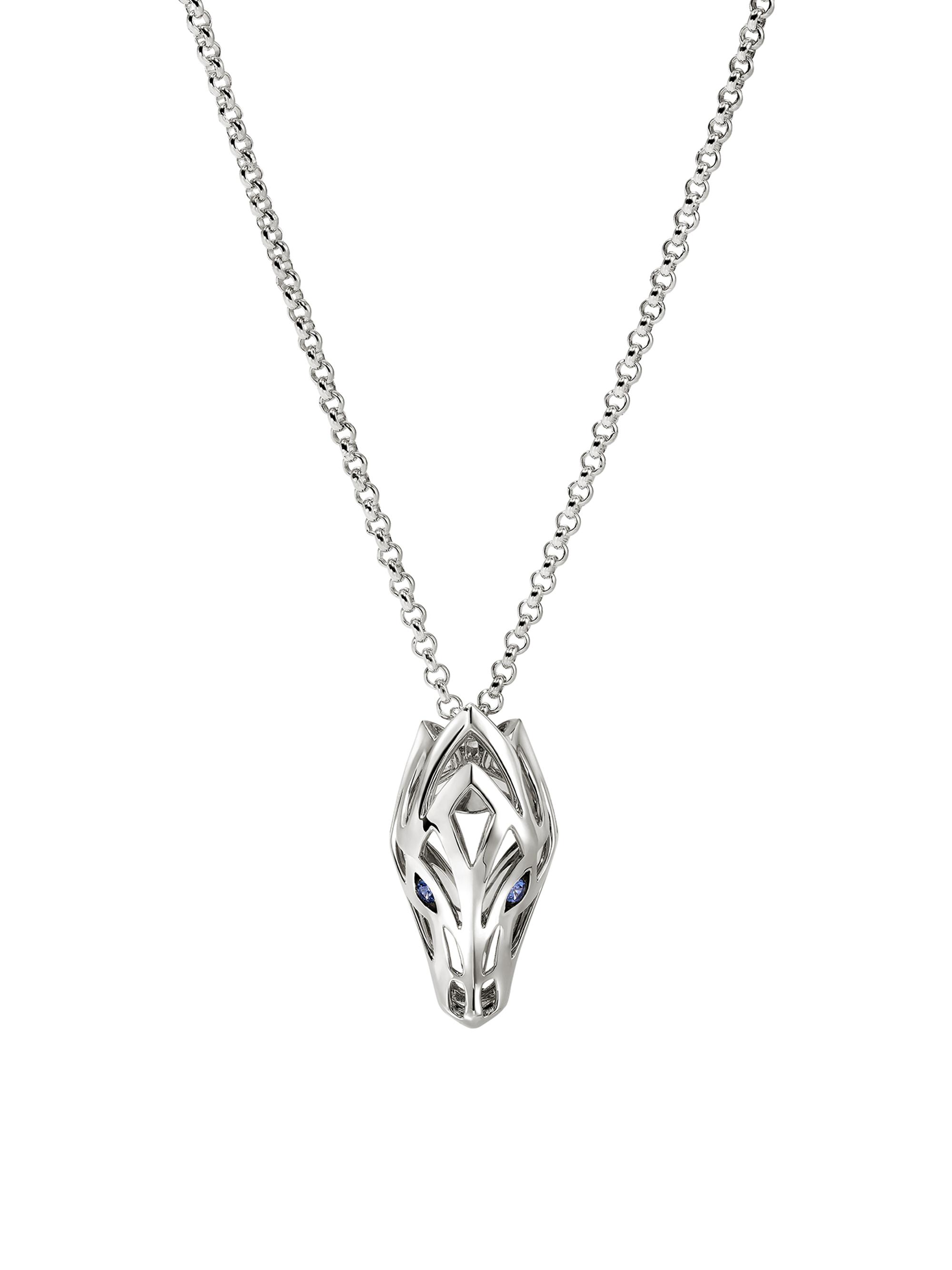 John Hardy Women's Naga Dragon Sterling Silver & Blue Sapphire Pendant Necklace - Silver