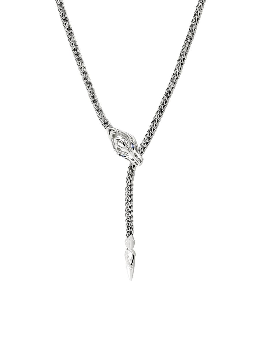 John Hardy Naga Dragon Sterling Silver, Blue Sapphire & 0.9