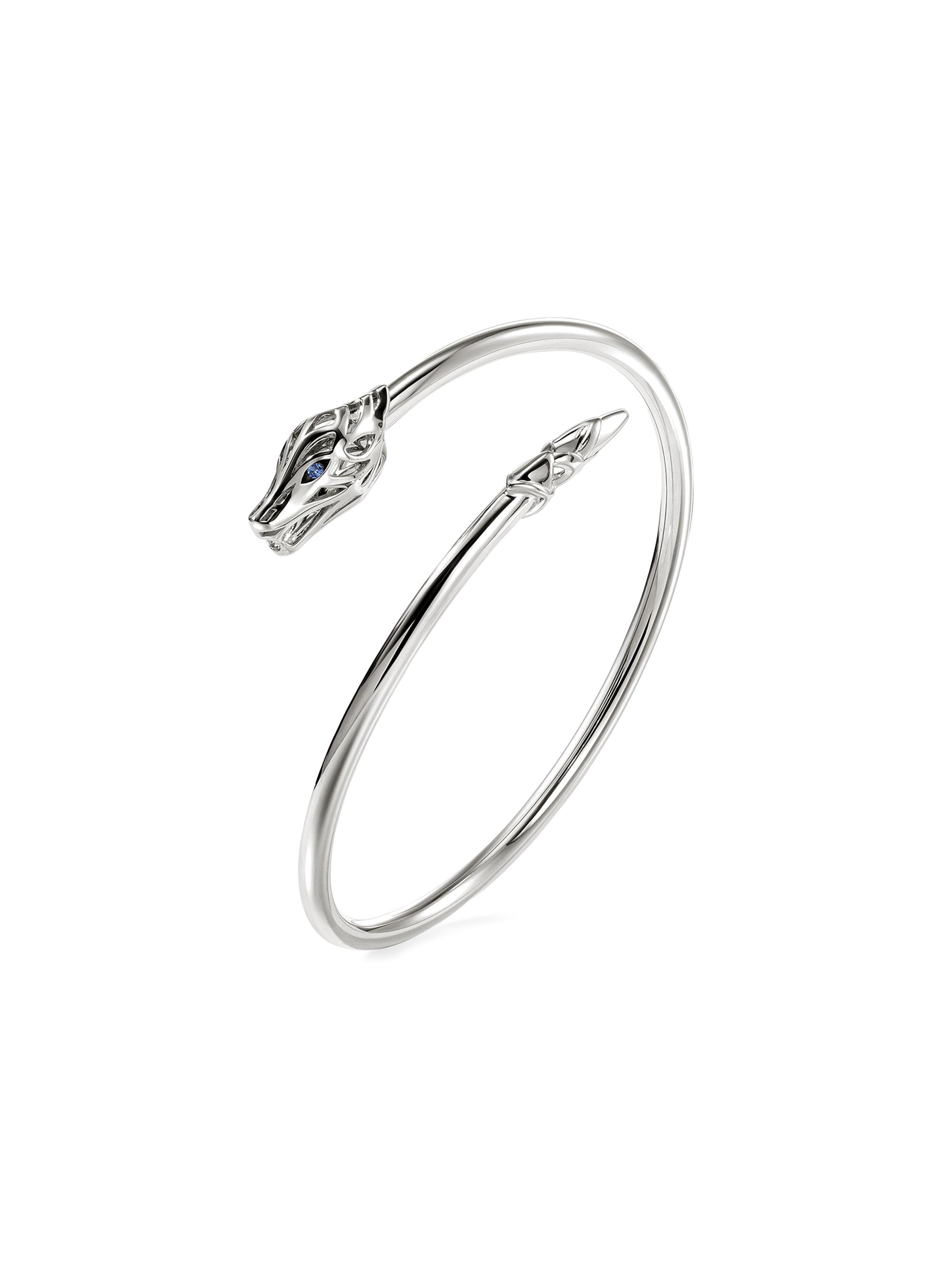 John Hardy Women's Naga Dragon Sterling Silver & Blue Sapphire Slim Cuff - Silver