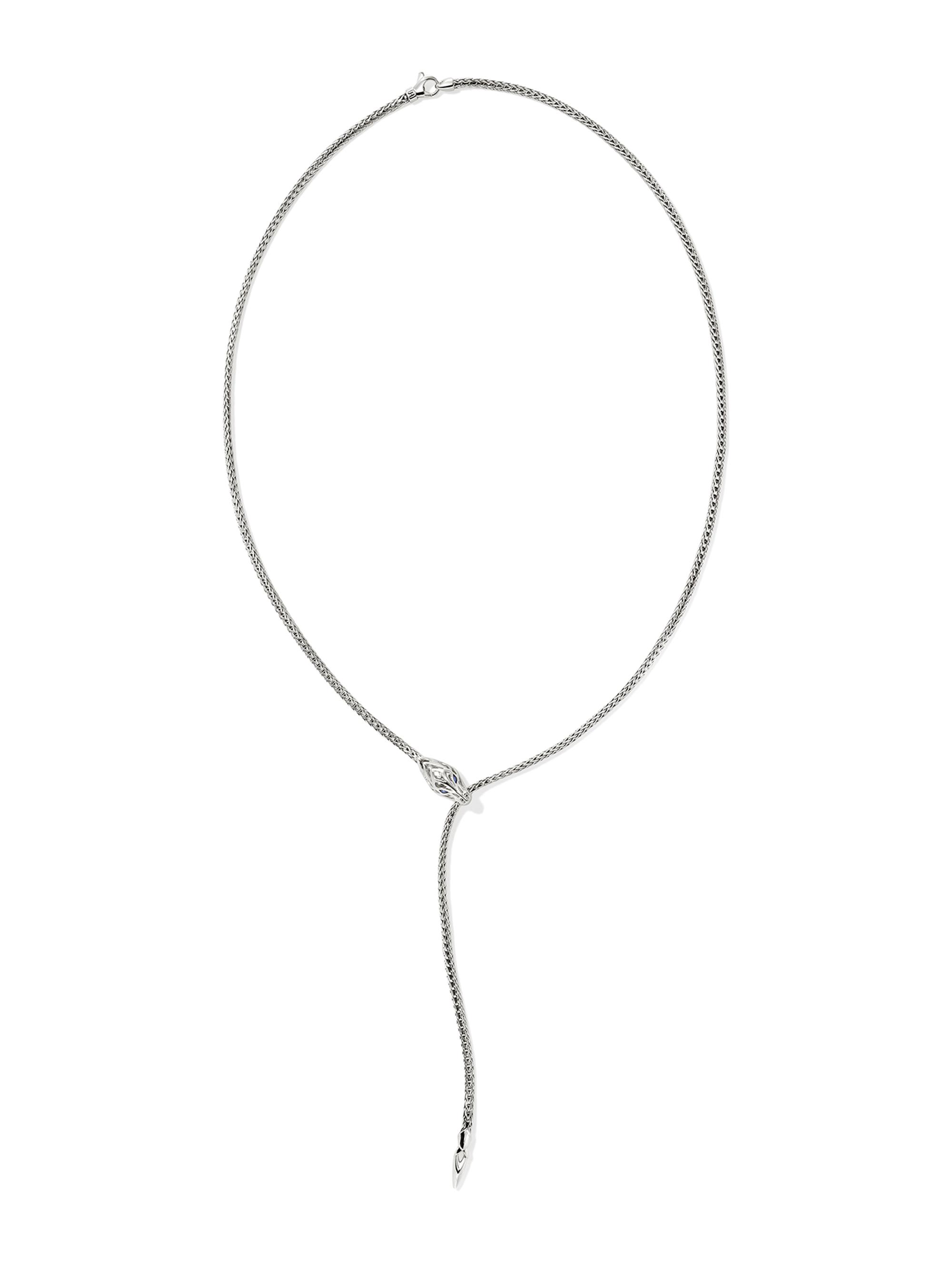 John Hardy Women's Naga Dragon Sterling Silver & Blue Sapphire Lariat Necklace - Silver