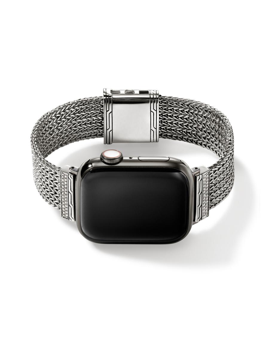 John Hardy Sterling Silver & 0.44 TCW Diamond Smartwatch