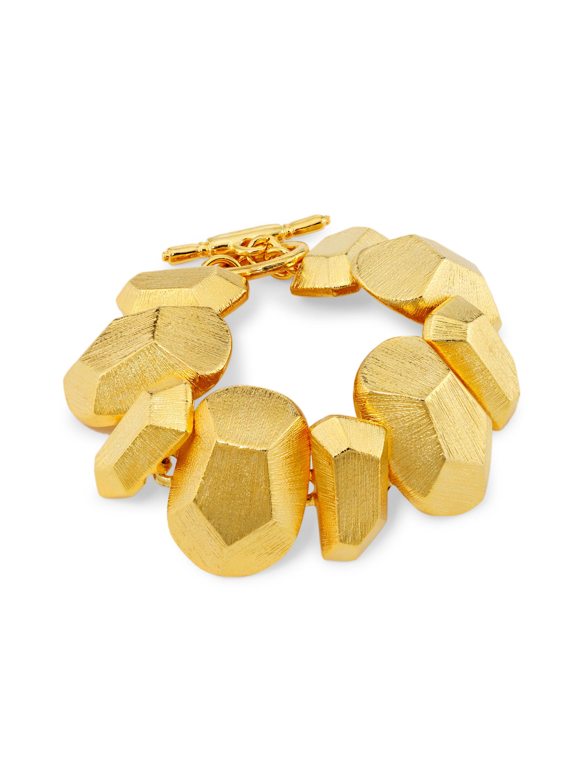 Kenneth Jay Lane Women's 22K Gold-Plated Nugget Bracelet - Gold