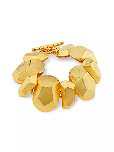 22K Gold-Plated Nugget Bracelet