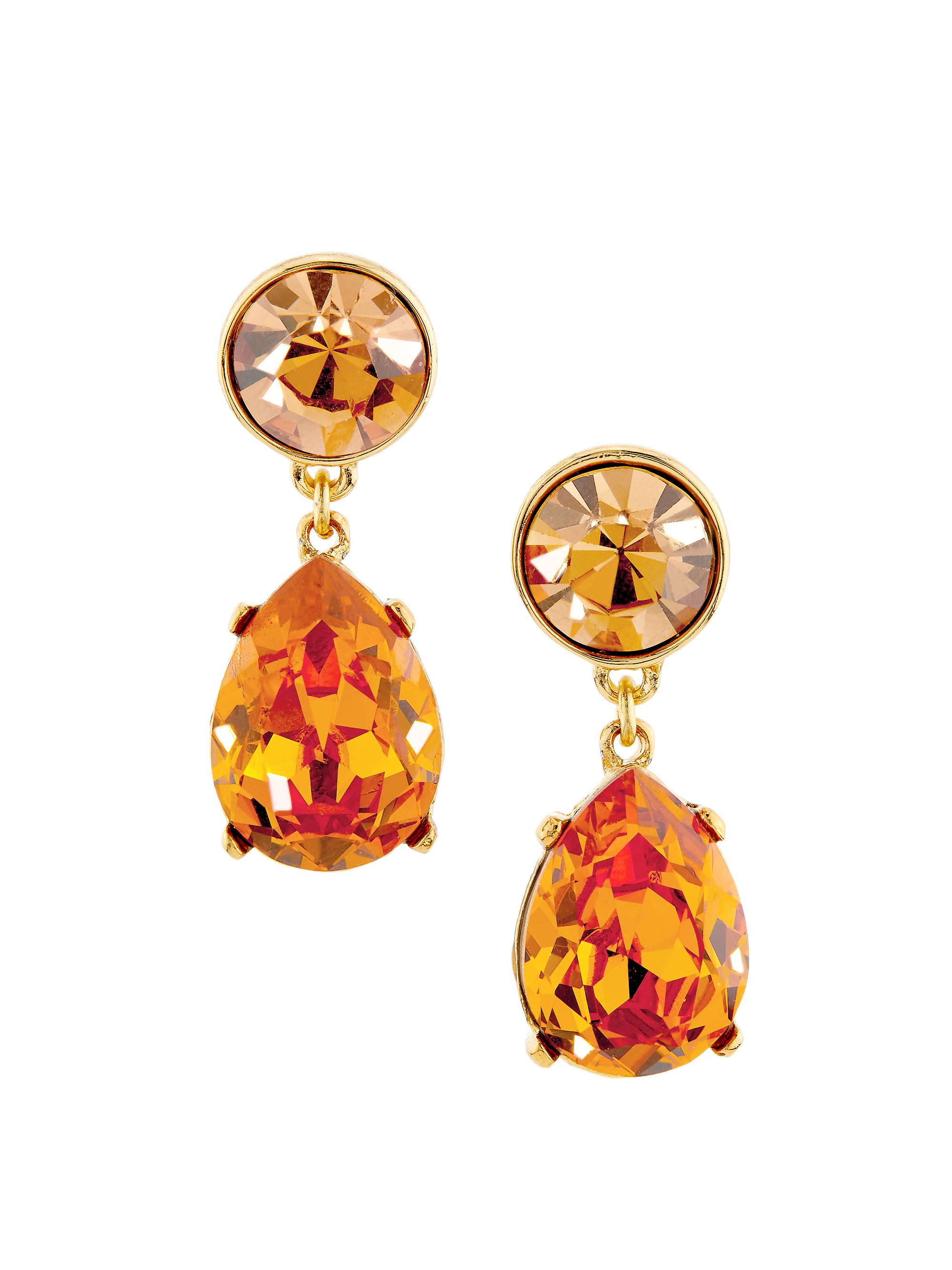 Kenneth Jay Lane Women's Goldtone & Glass Crystal Drop Earrings - Topaz