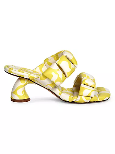 65MM Printed Leather Sandals