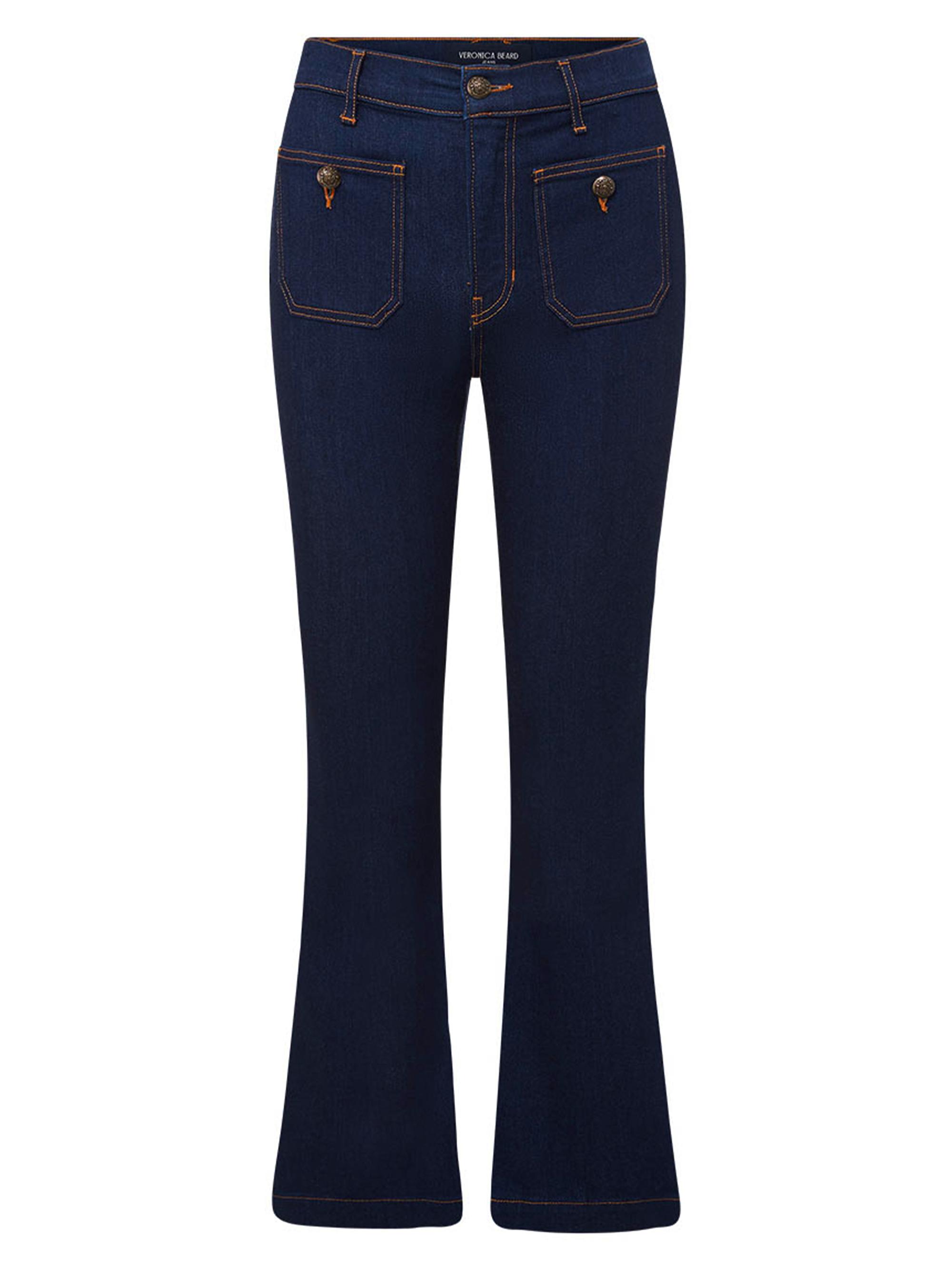 Veronica Beard Women's Carson Flared Patch Pocket Jeans - Oxford
