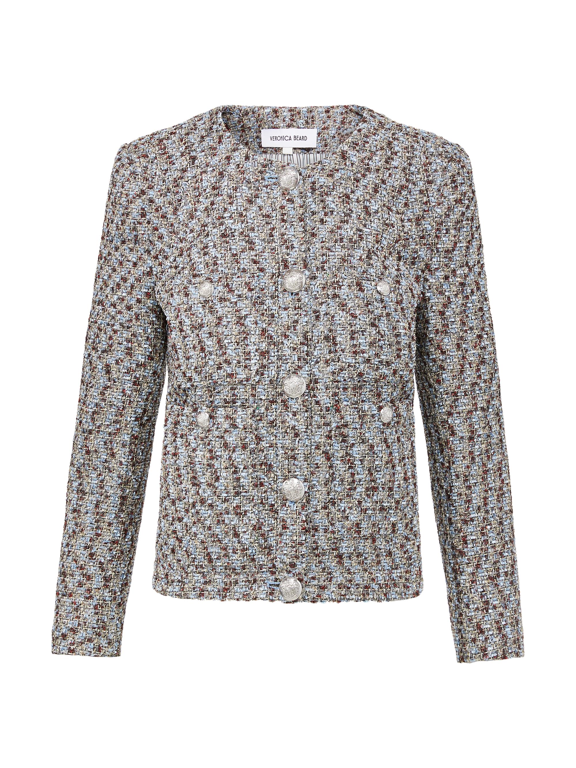 Veronica Beard Women's Ferazia Tweed Single-Breasted Jacket - Silver Multi