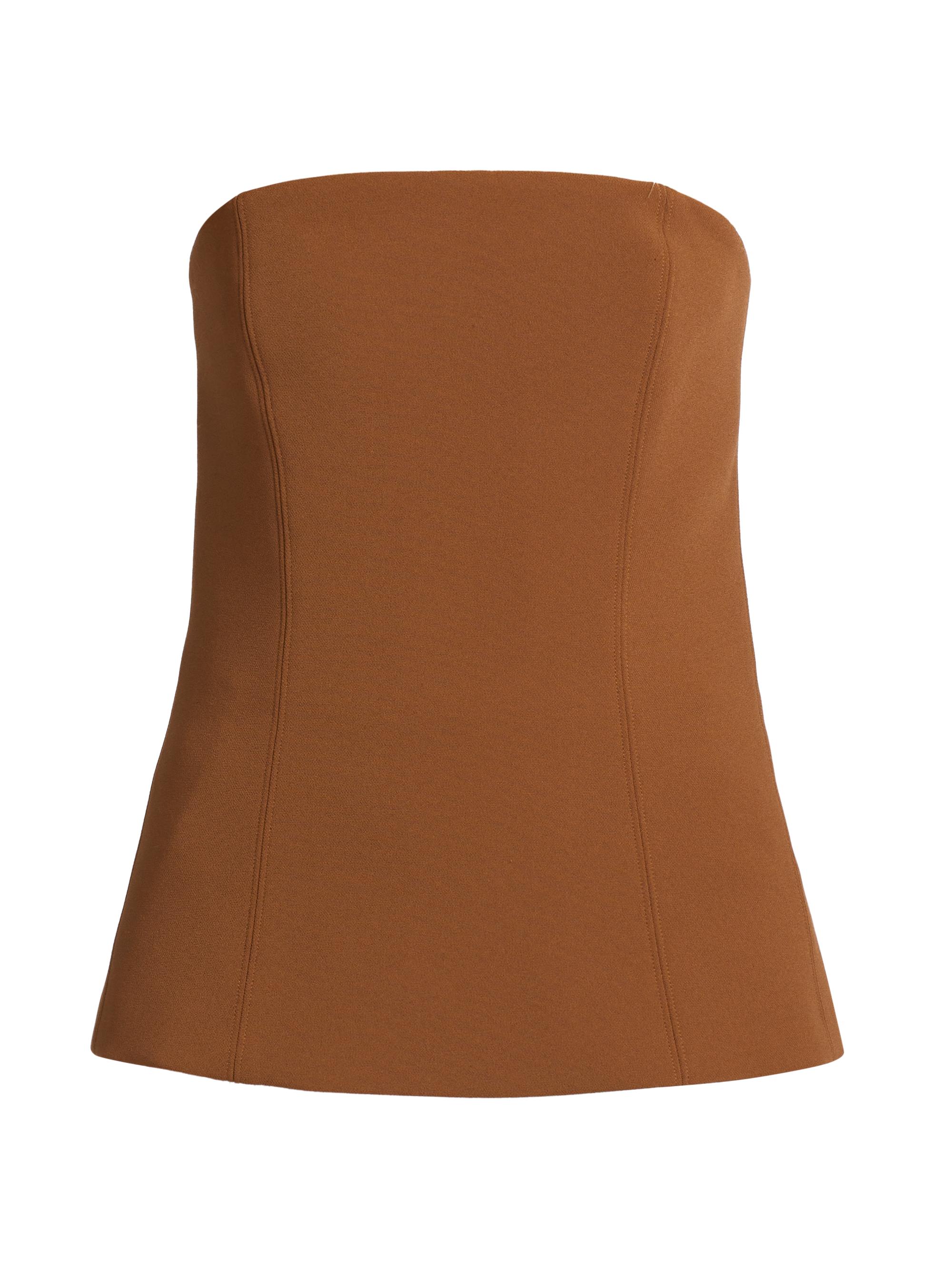 Veronica Beard Women's Astrid Strapless Top - Dark Ochre