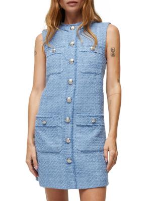 Sabra cotton-blend tweed minidress