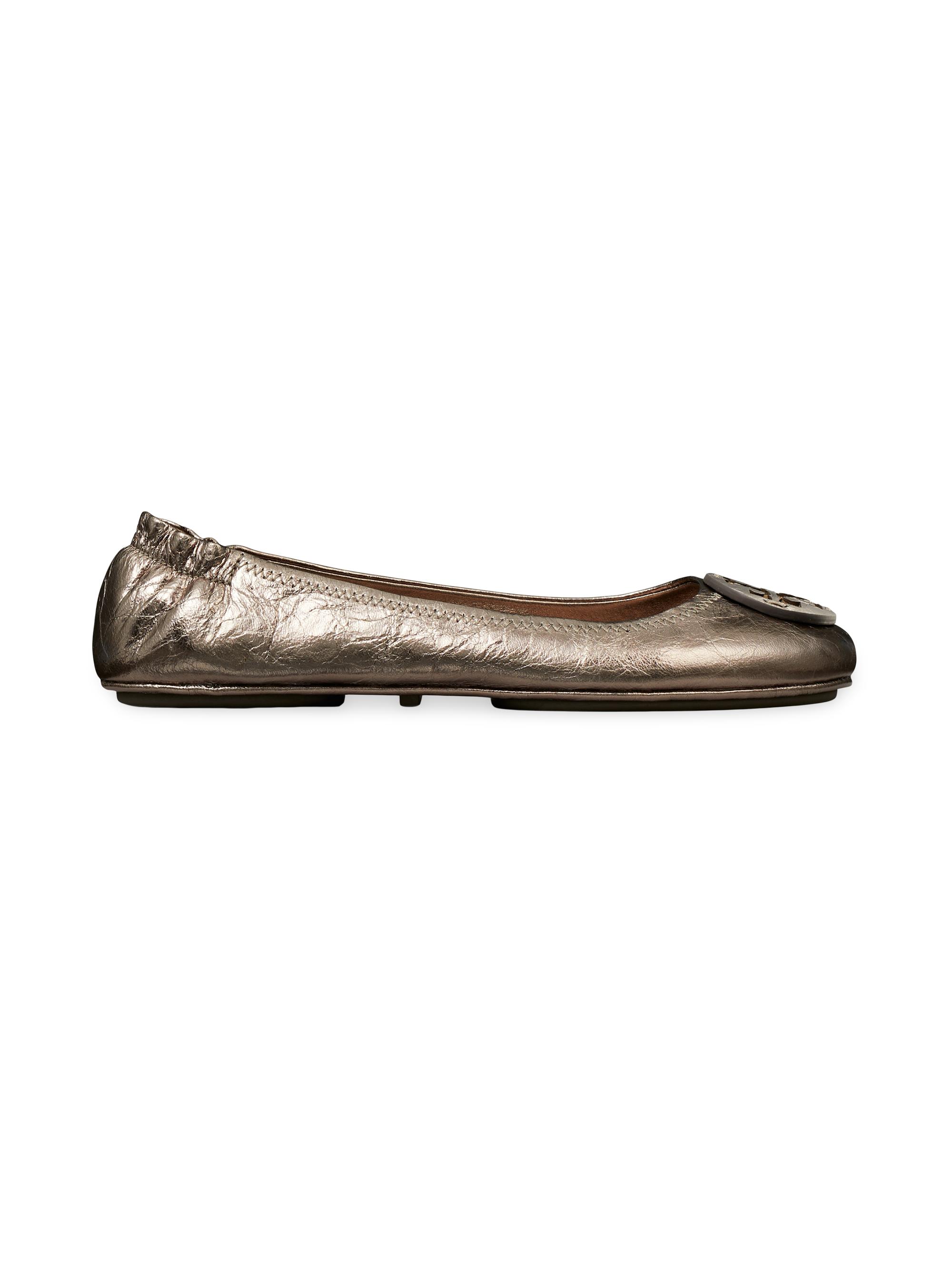 Buy tory burch silver metallic flats Factory Sale