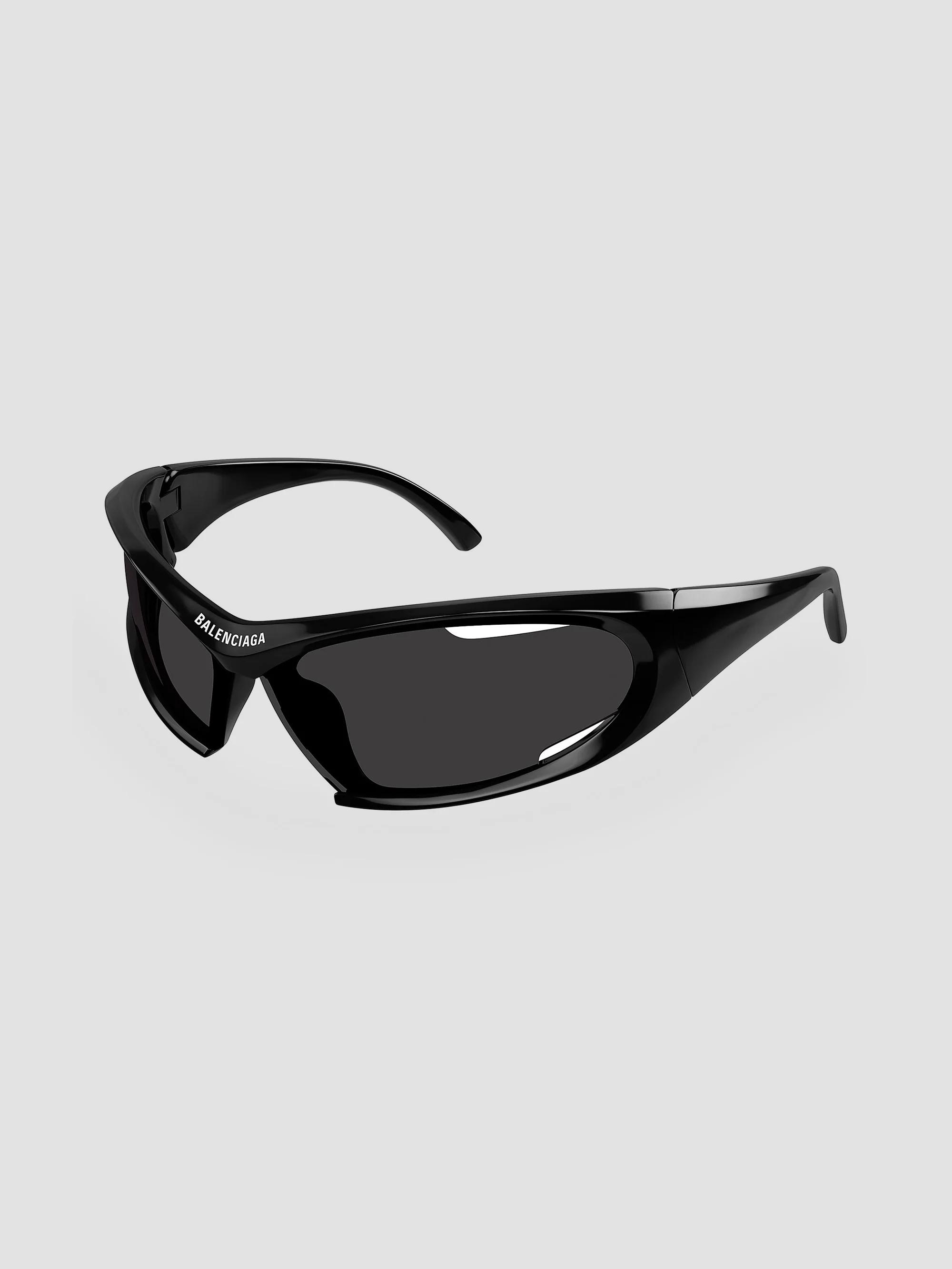 Balenciaga Dynamo Geometrical Sunglasses in Burgundy BALENCIAGA DYNAMO 0317 Burgundy 002 Fashion Demna Round Wrap  main image 4