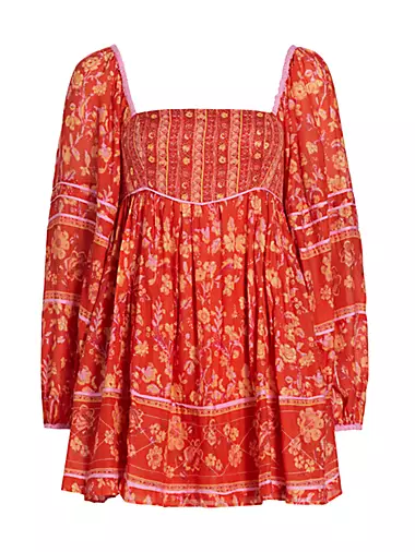 Endless Afternoon Cotton Floral Minidress