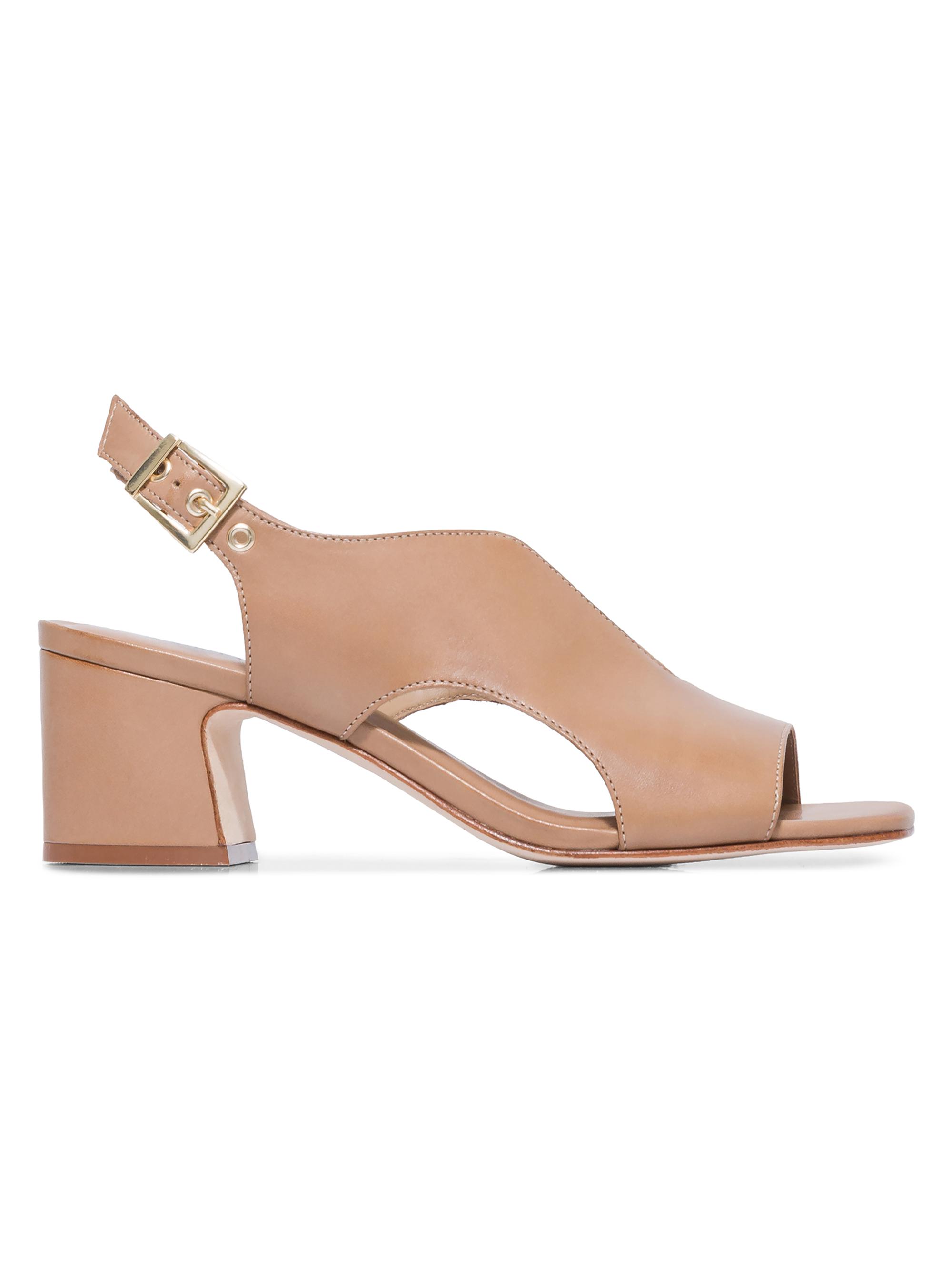 Bernardo Women's Bedford Leather Mid Heel Sandals - Sand
